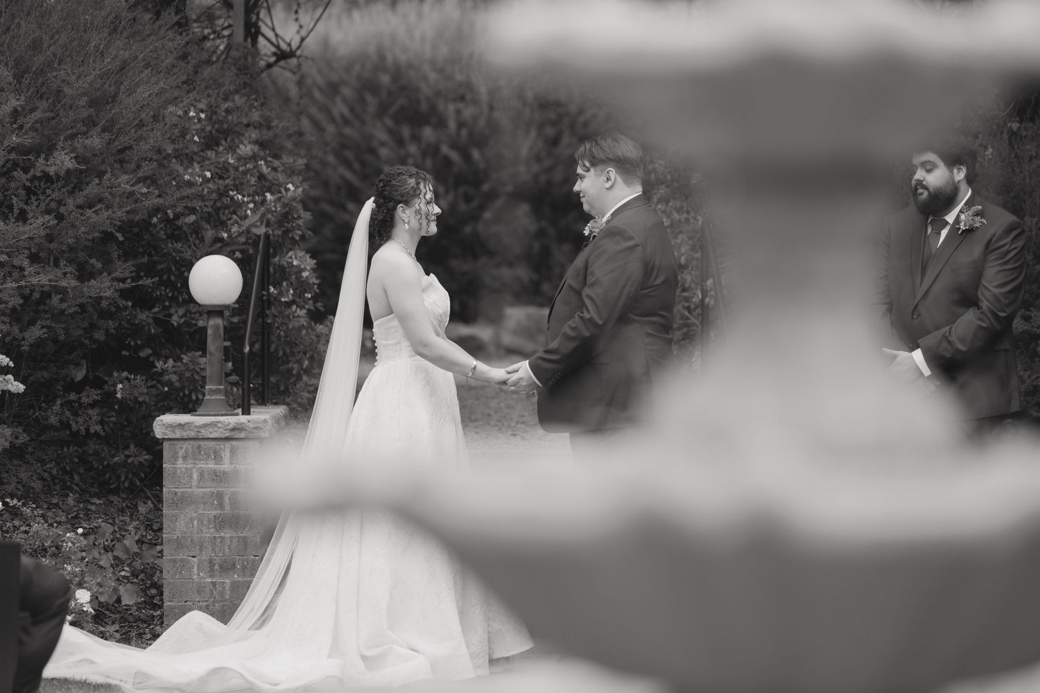 bride and groom getting married