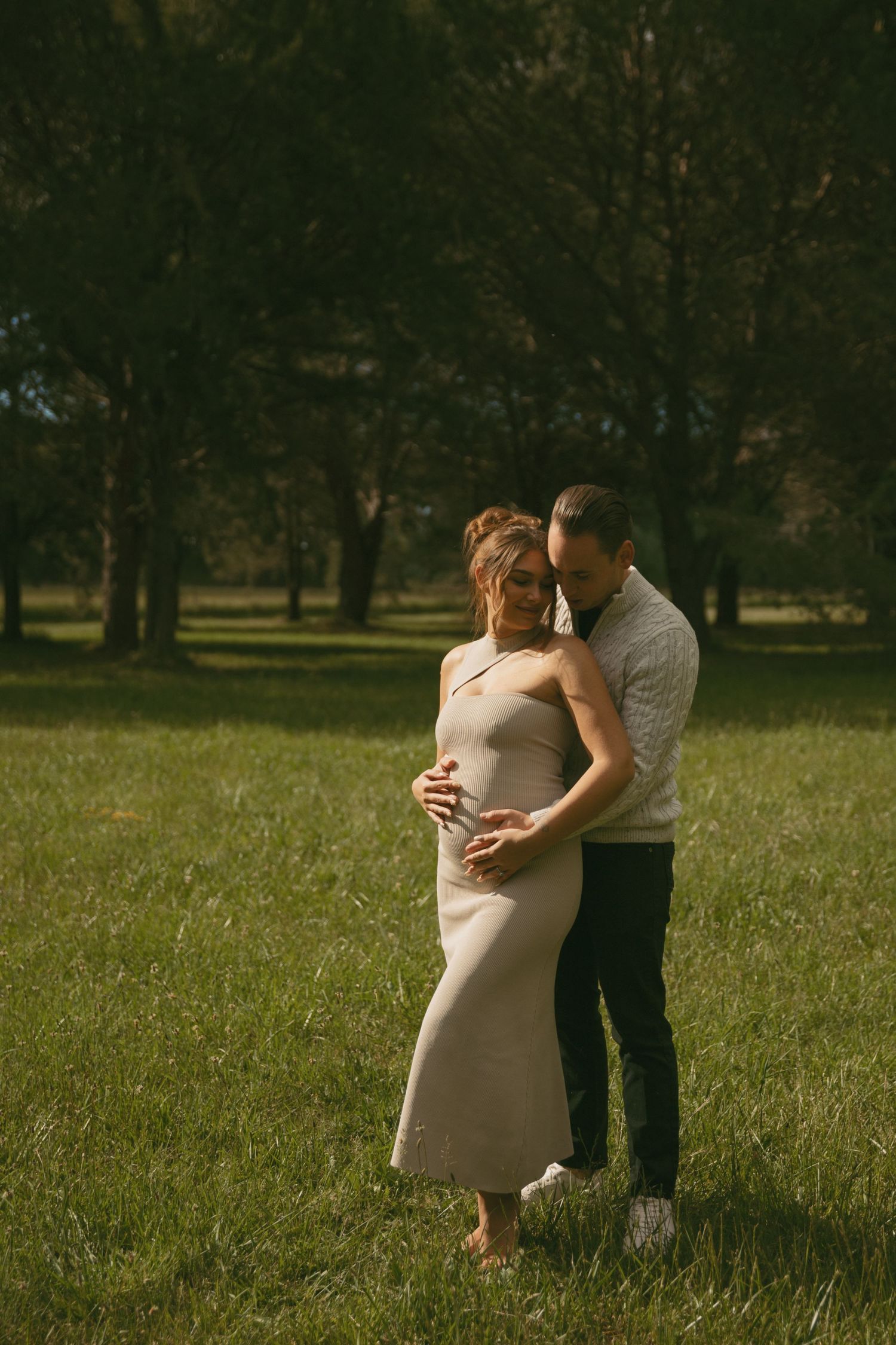 Family embracing together during a relaxed lifestyle photography session