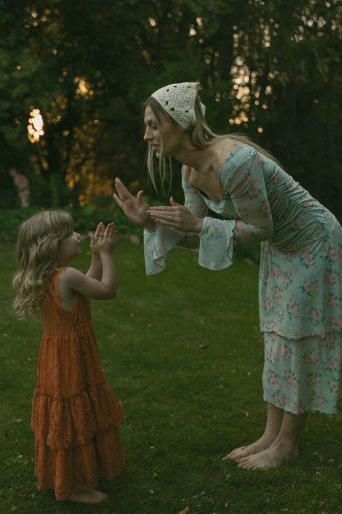 Mother and child sharing a quiet moment during a family photography session