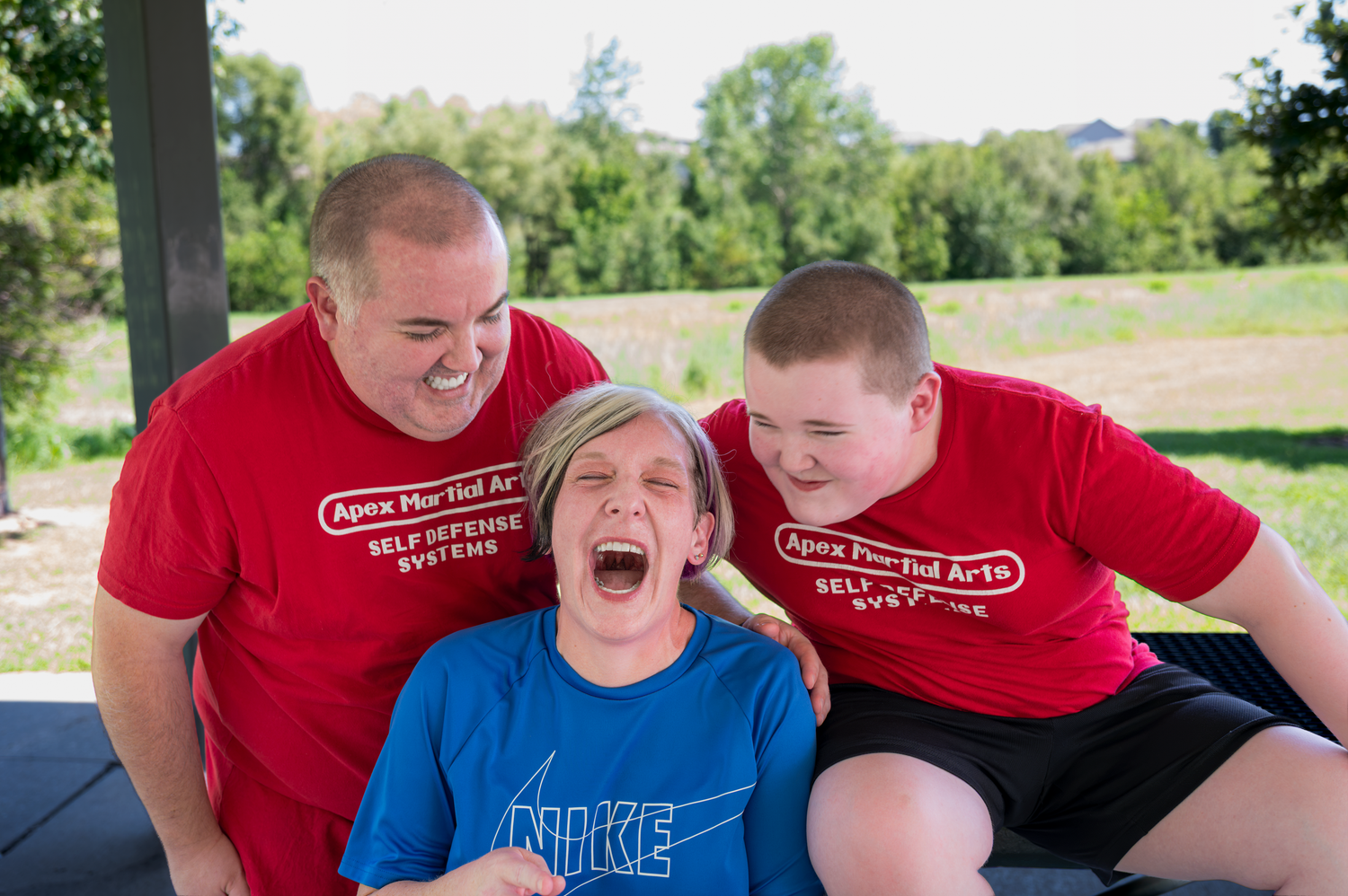 Candid family portrait session at Prairie Queen Recreation Area in Papillion, Nebraska