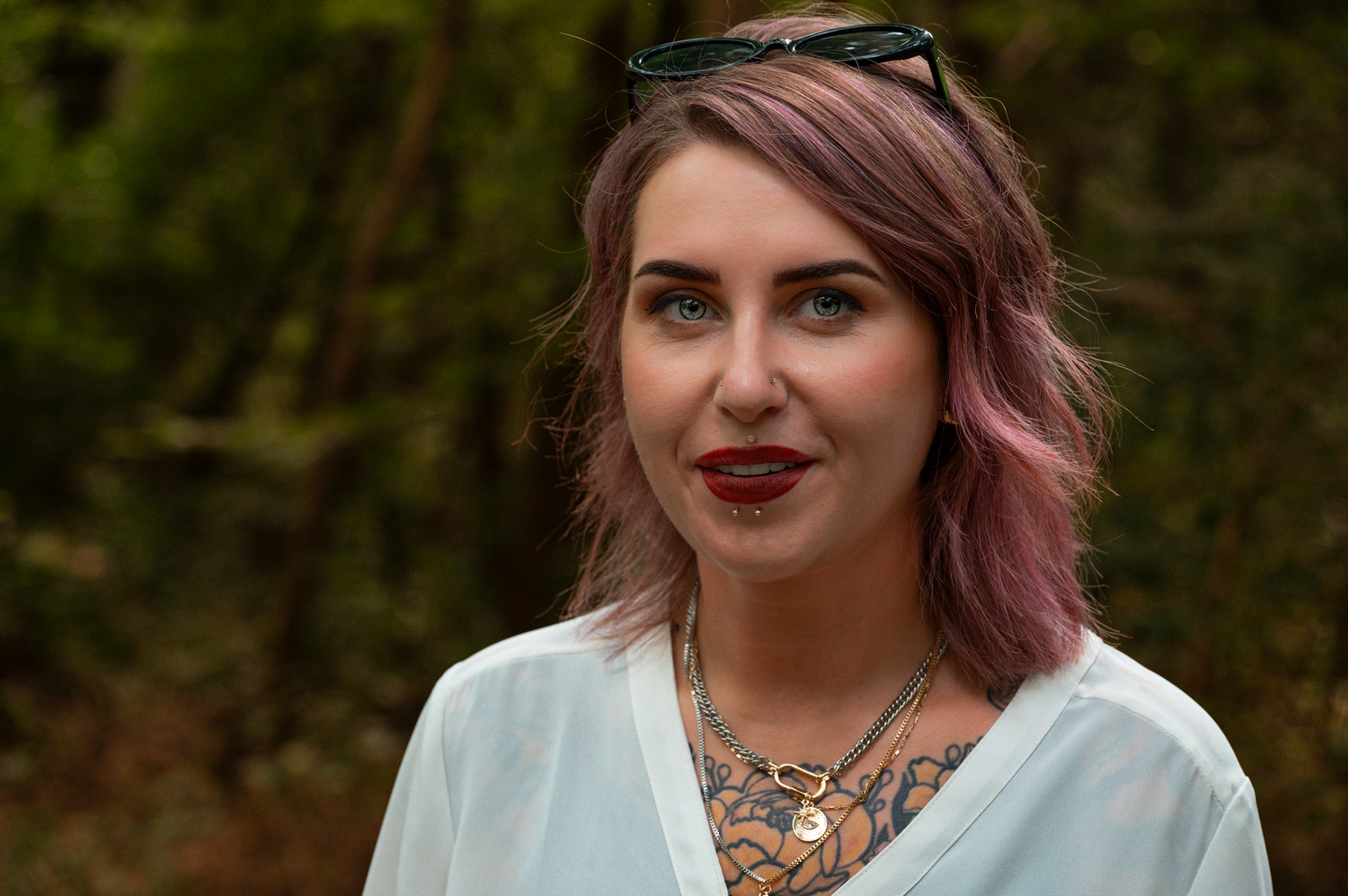 Moody model portrait session at OPPD Arboretum in Omaha, Nebraska