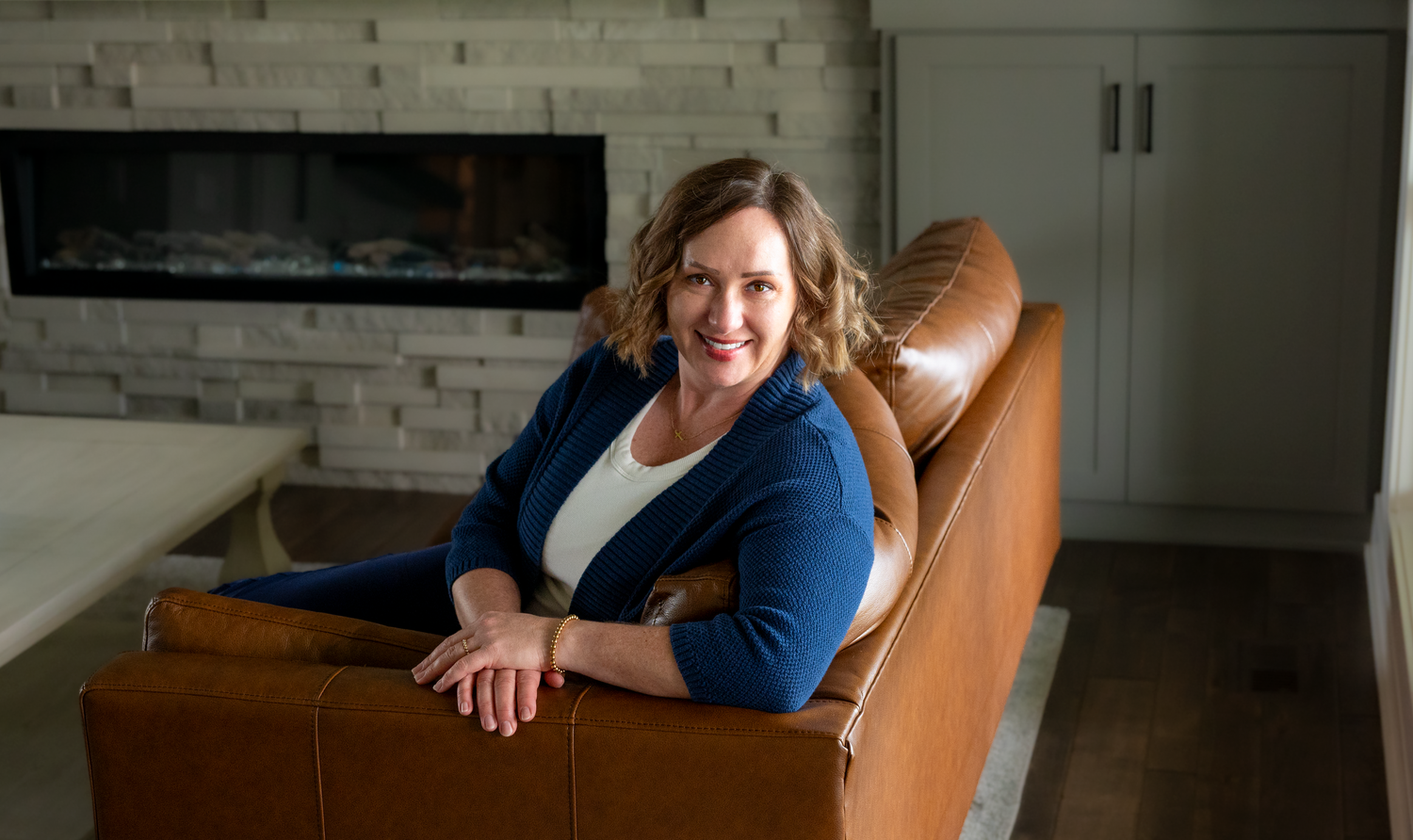 Natural light in-home lifestyle portrait session in Gretna, Nebraska