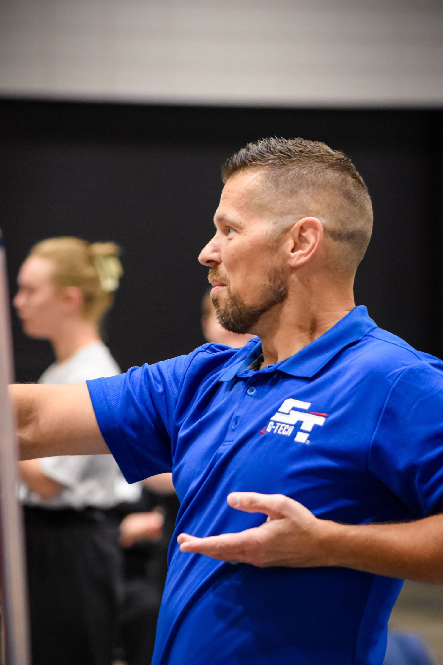 Taekwondo instructor teaching during a GTMA training event in Gretna, Nebraska