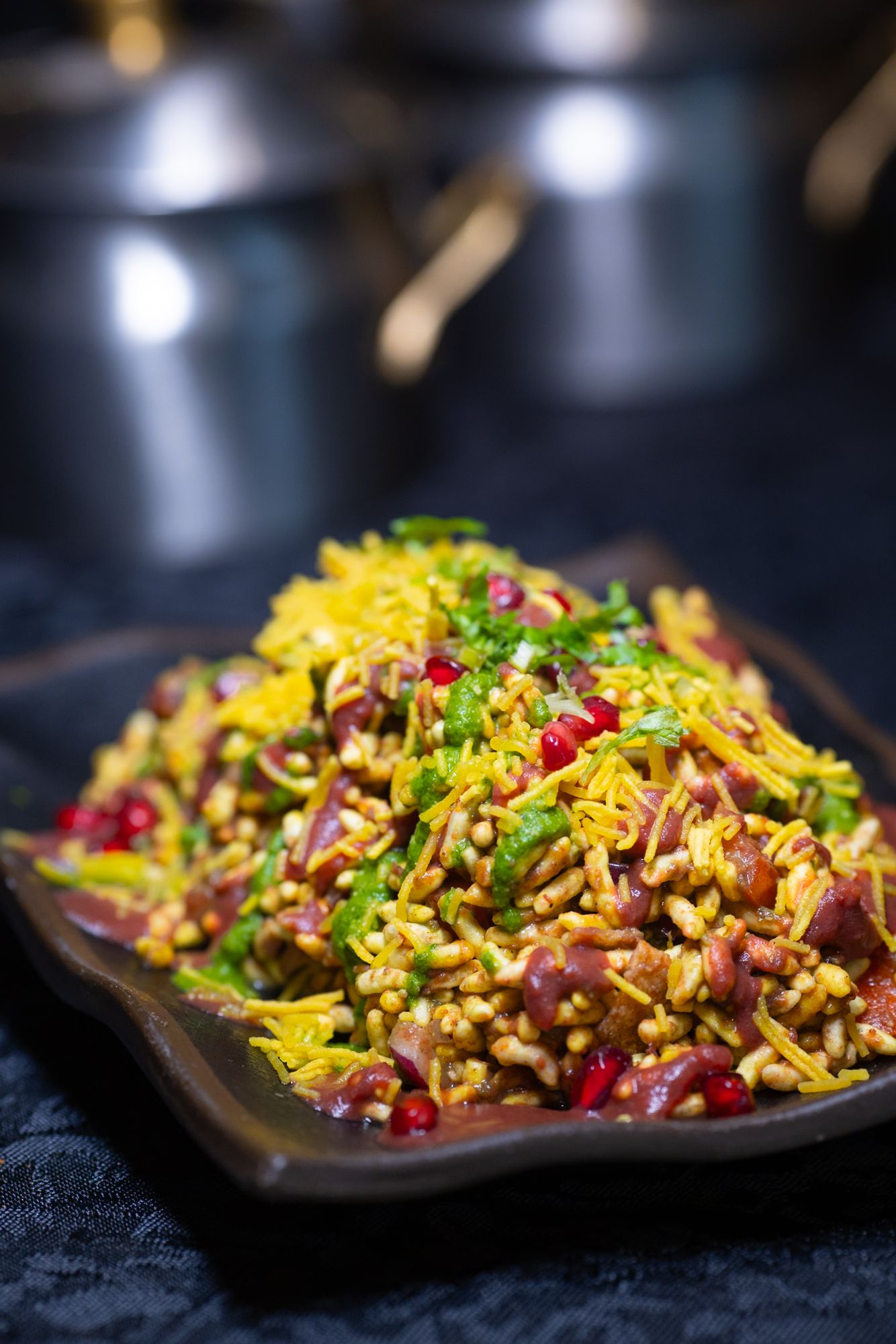A feast of rich Indian flavors by Shreem Ram Catering at a Destination Indian Wedding in Portugal.