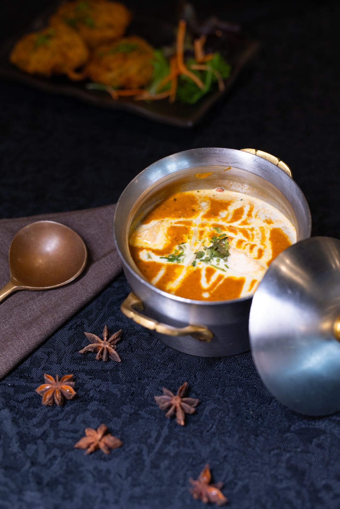 A feast of rich Indian flavors by Shreem Ram Catering at a Destination Indian Wedding in Portugal.