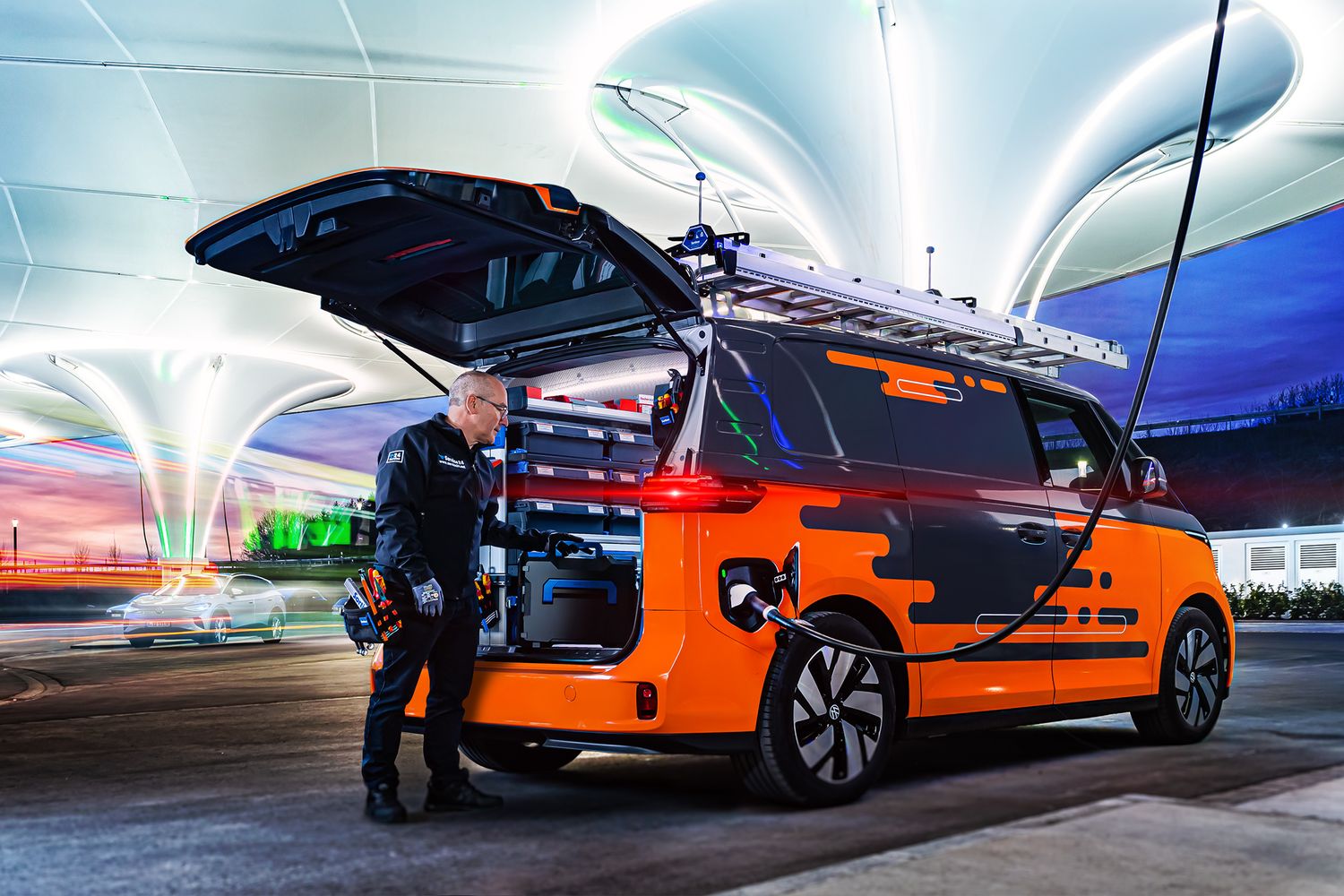 Imagefotografie Werbefotografie Produktfotografie Sortimo Fahrzeug und Fahrzeugeinrichtung mit Werkzeug
