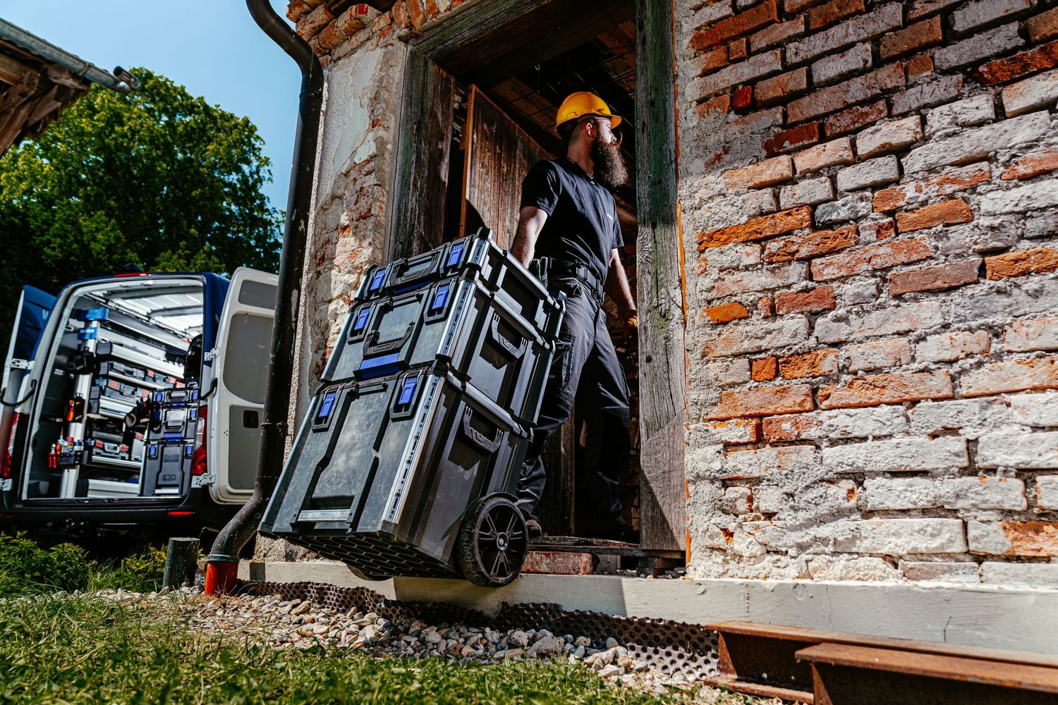 Imagefotografie Werbefotografie Produktfotografie Sortimo und BS-Systems mit L-BOXX Contractor,Fahrzeug und Fahrzeugeinrichtung mit Werkzeug