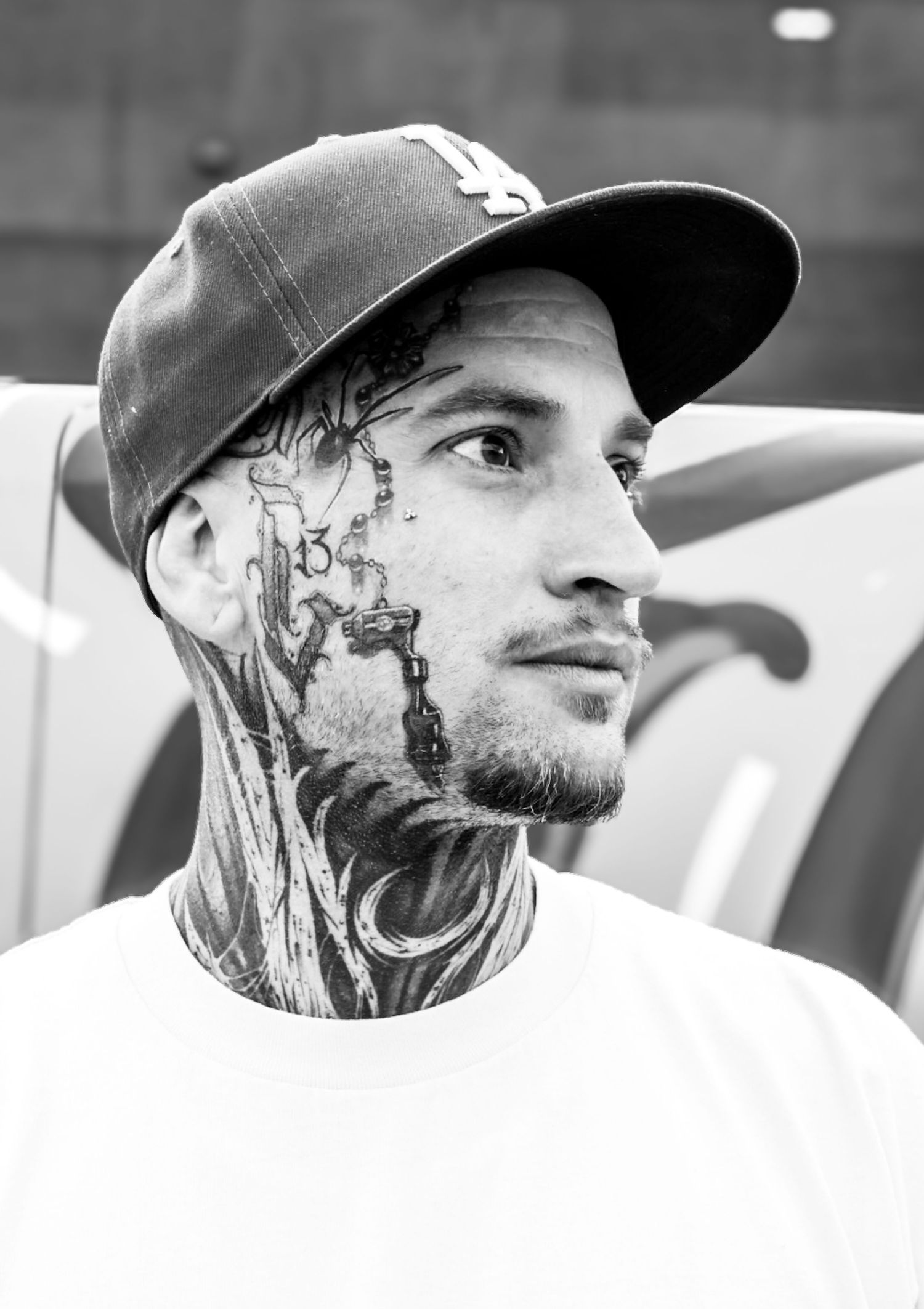 face tattoo's
Black and white photography 
Sharmaine Doesberg-Pex