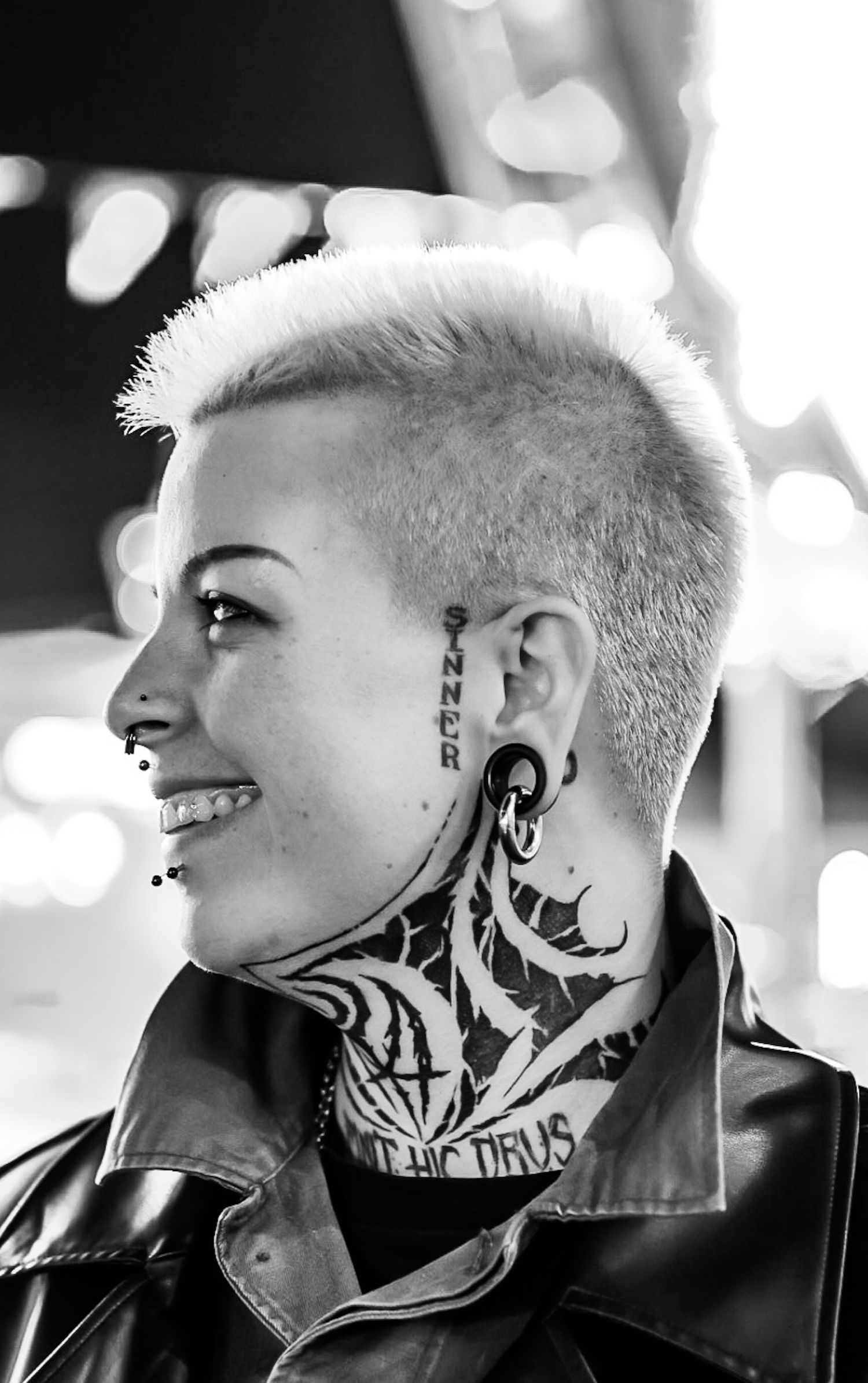 face tattoo's
Black and white photography 
Sharmaine Doesberg-Pex