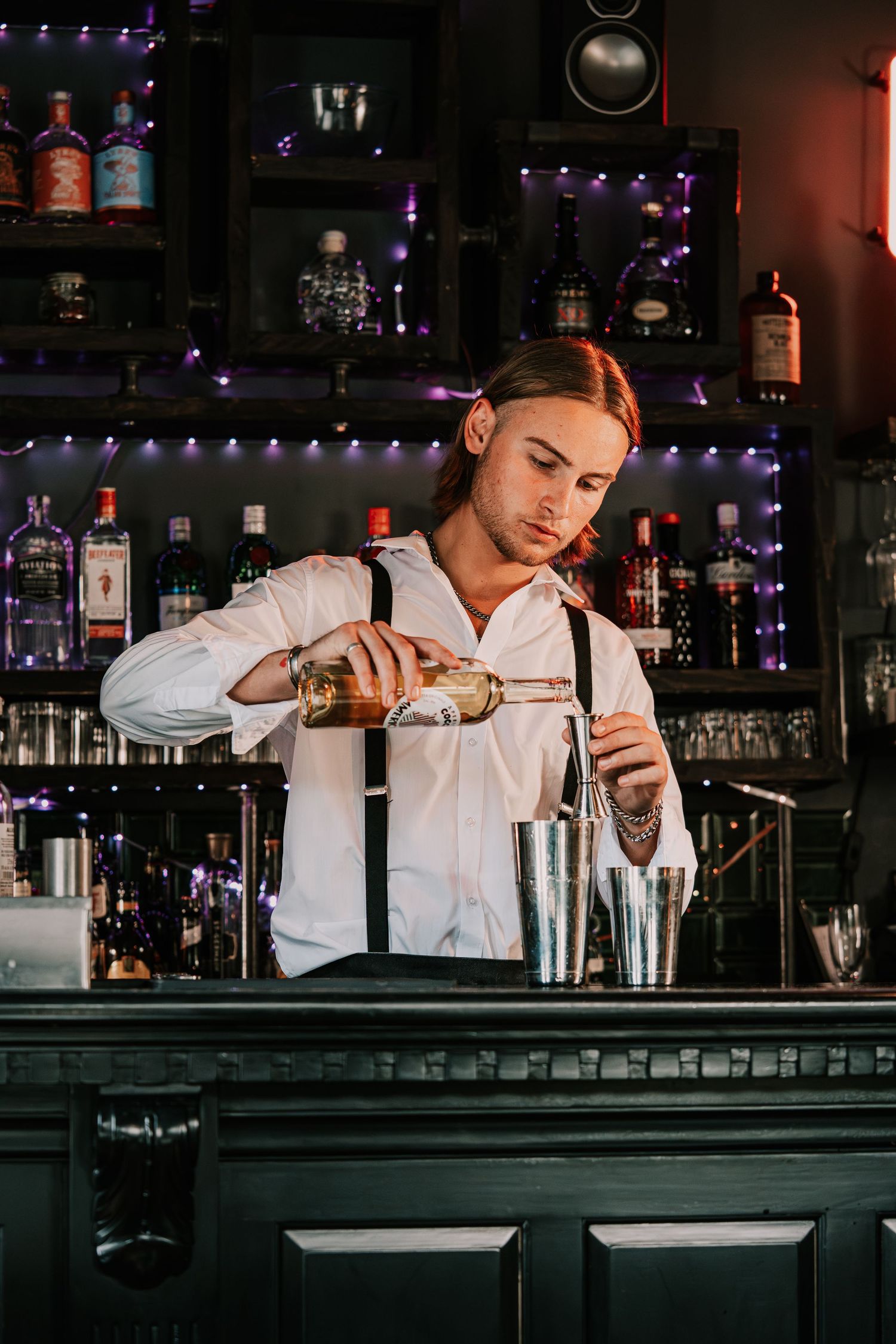 Barman and cocktail photography