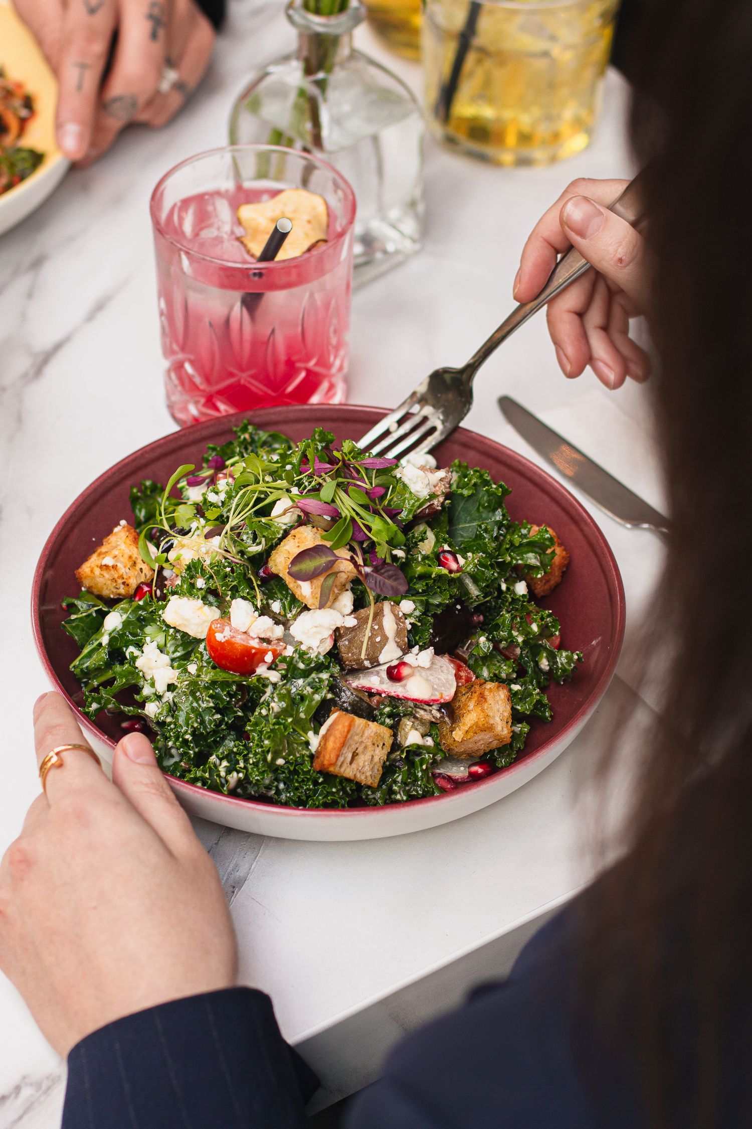 Restaurant photography London, salad menu