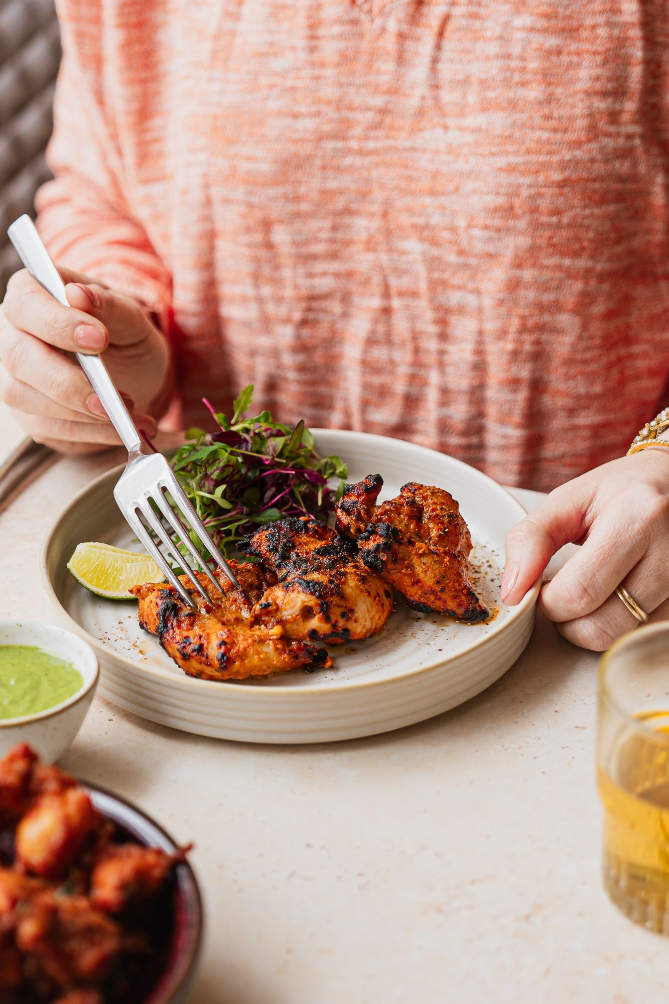 Indian food photography tandoori chicken