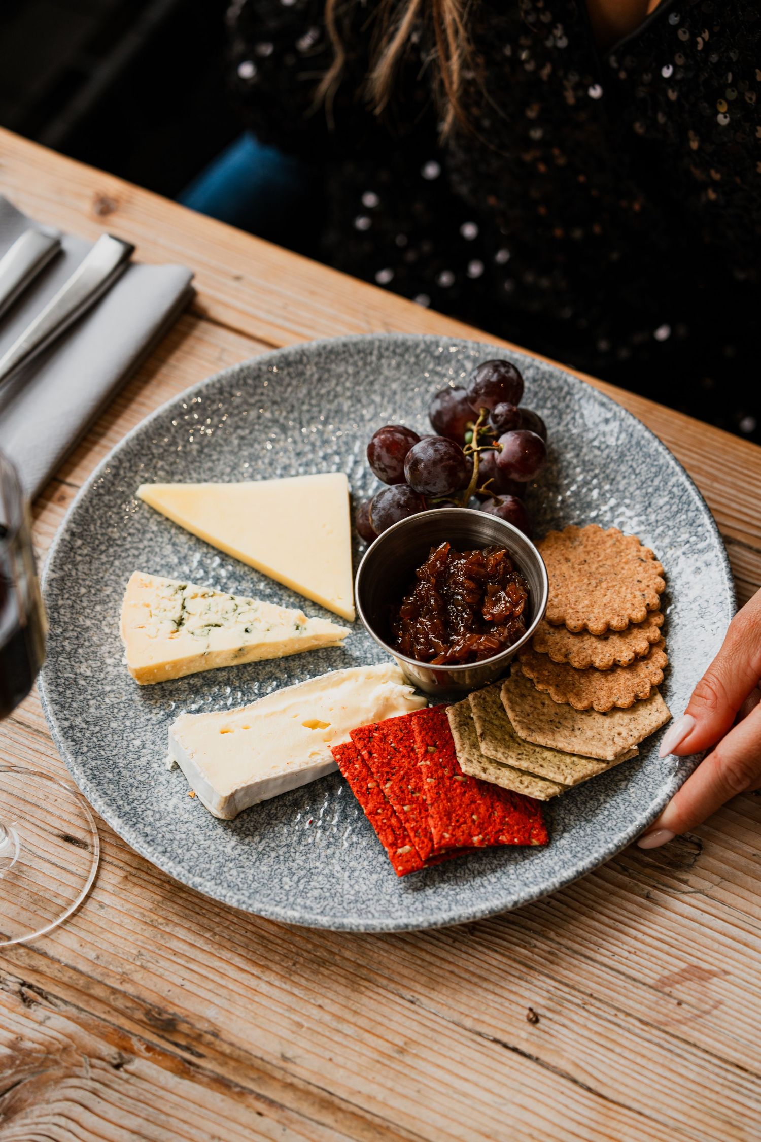 Restaurant photography, cheese plate