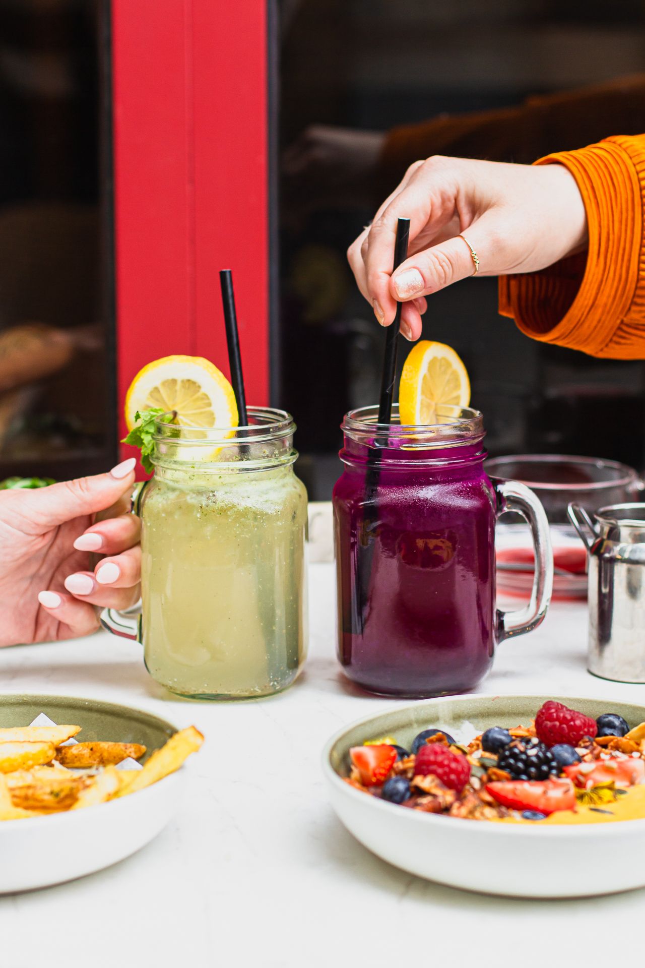 Restaurant photography, summer drinks menu