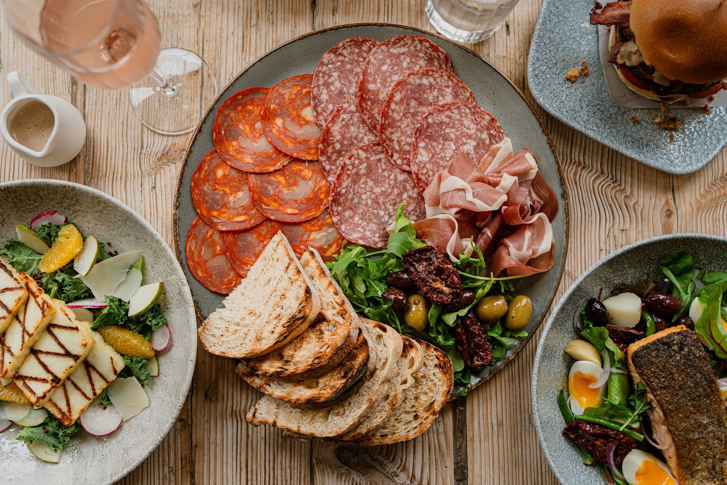 Restaurant photography, charcuterie board