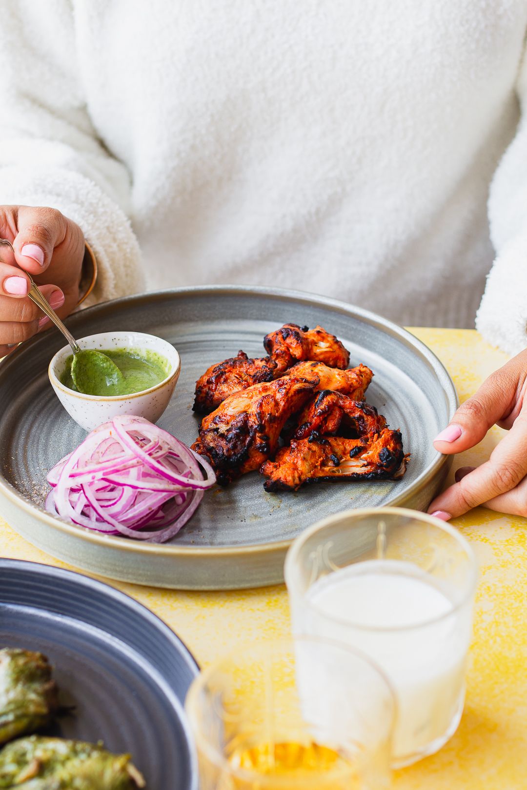 Indian food photography, tandoori chicken