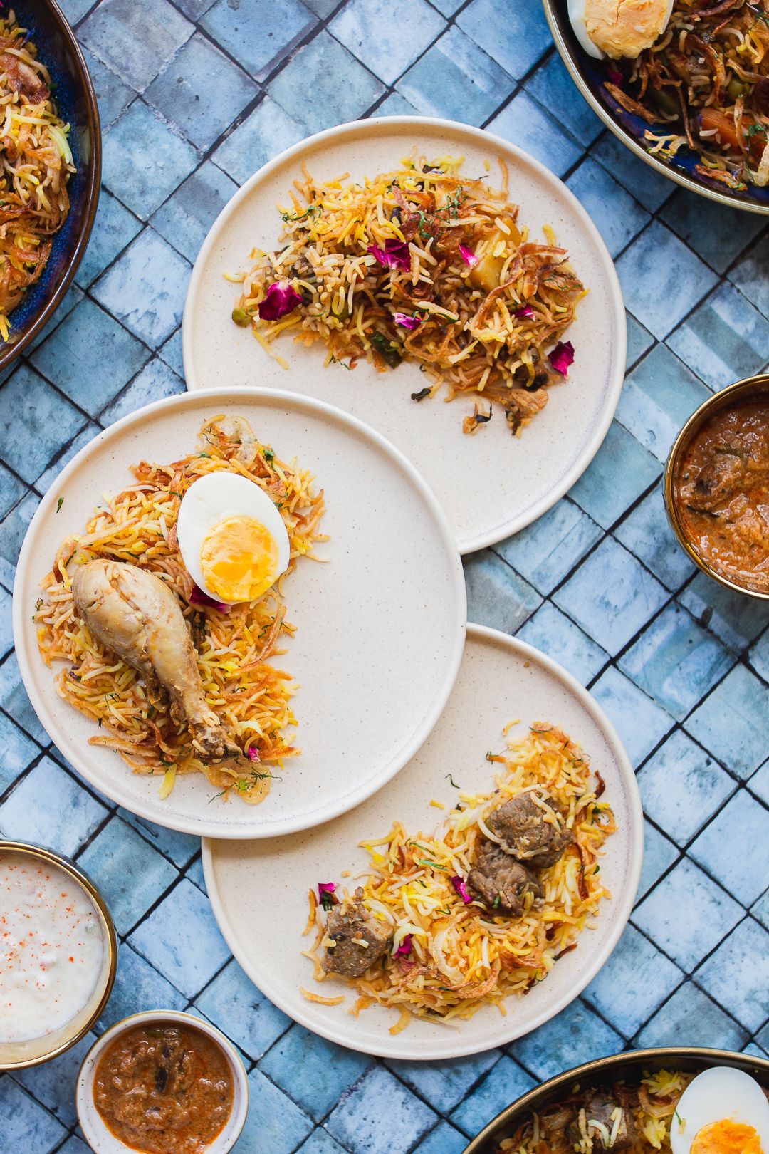 Indian food photography, chicken biryani