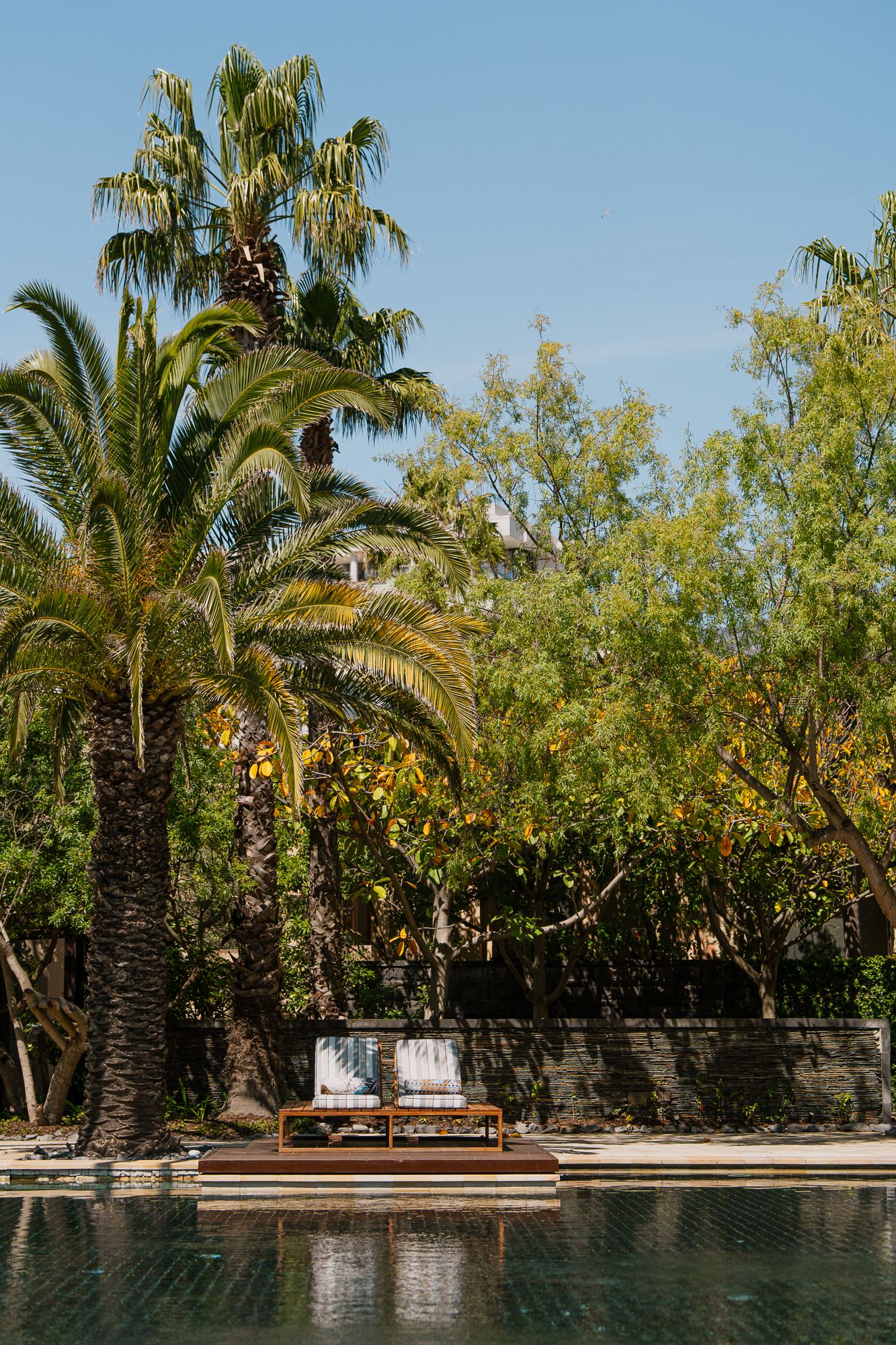 Pool area at luxury hotel photography at One & Only Cape Town