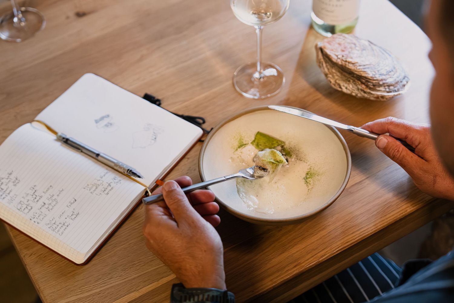 Fine dining restaurant photography for Culture restaurant in Cornwall.
