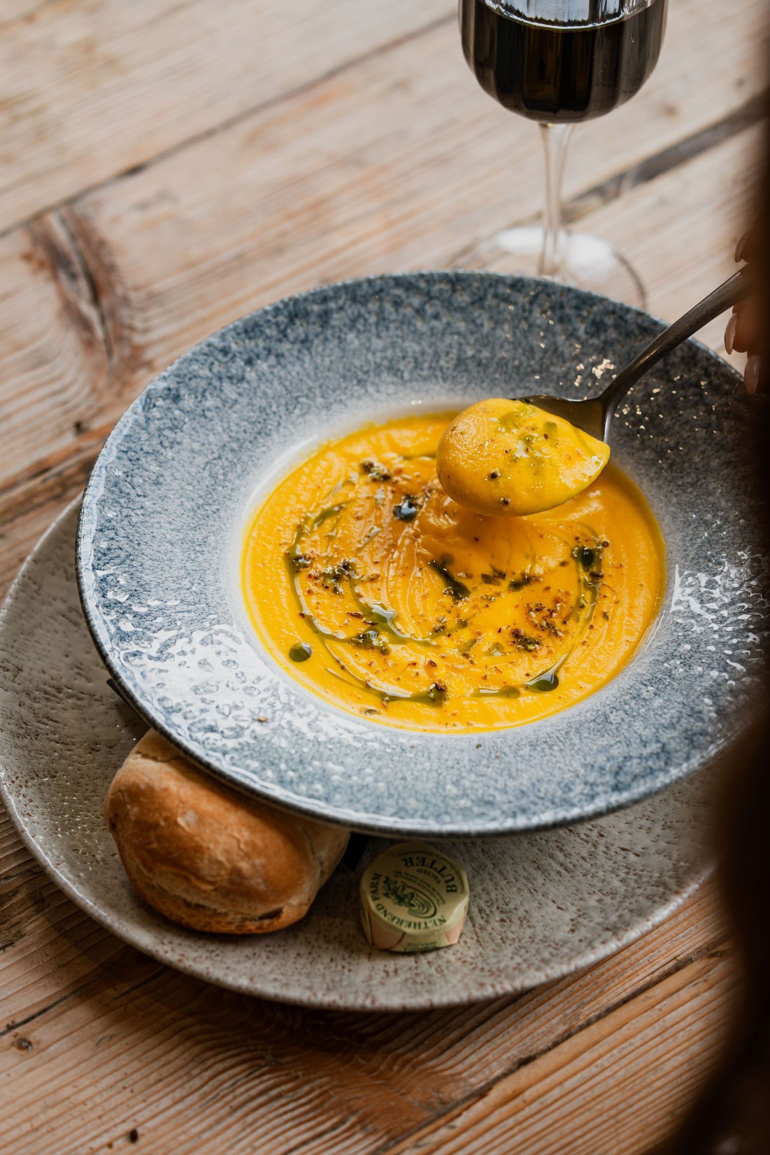 Restaurant photography, winter soup