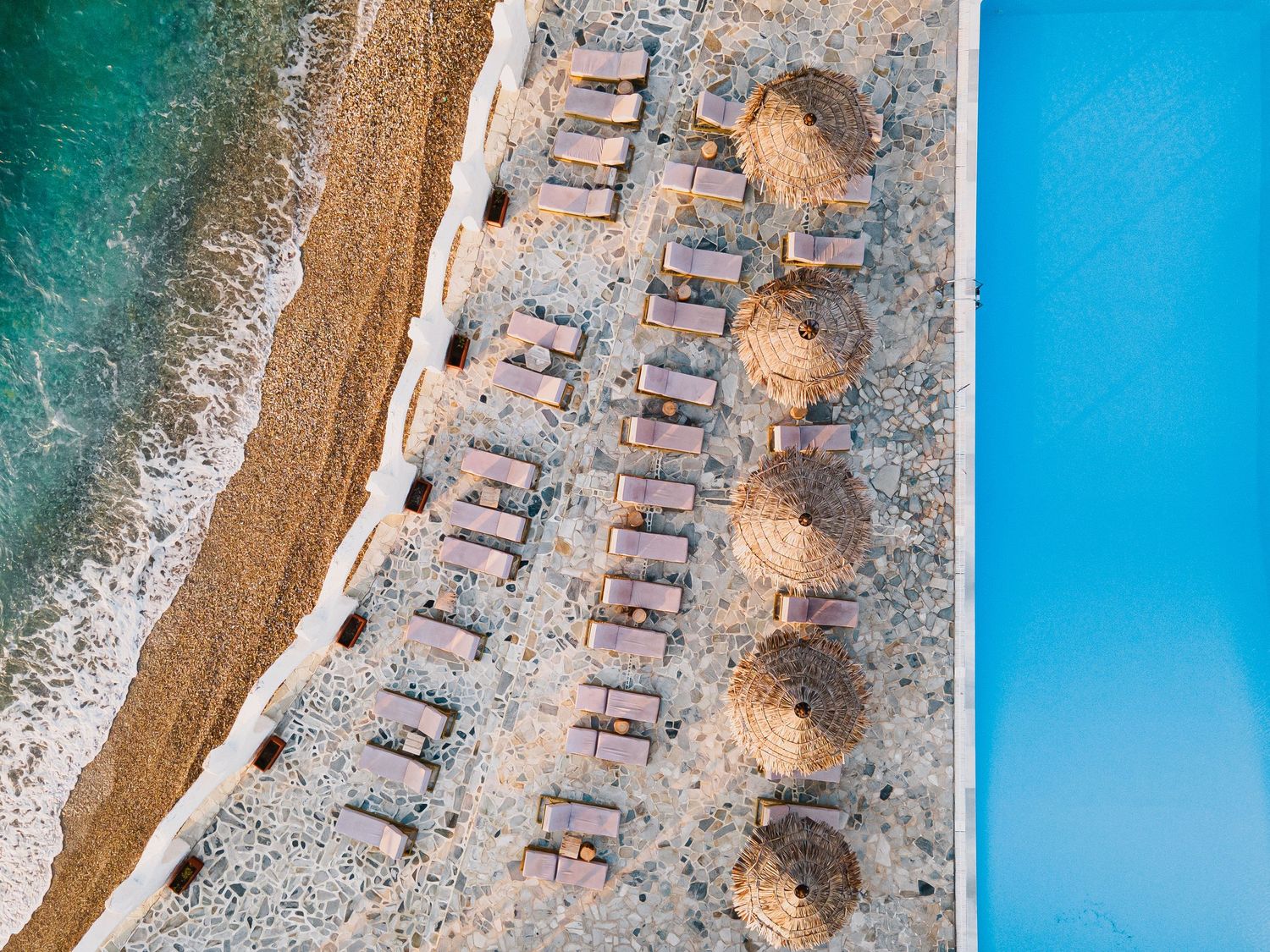 Beach resort hotel photography in Greece