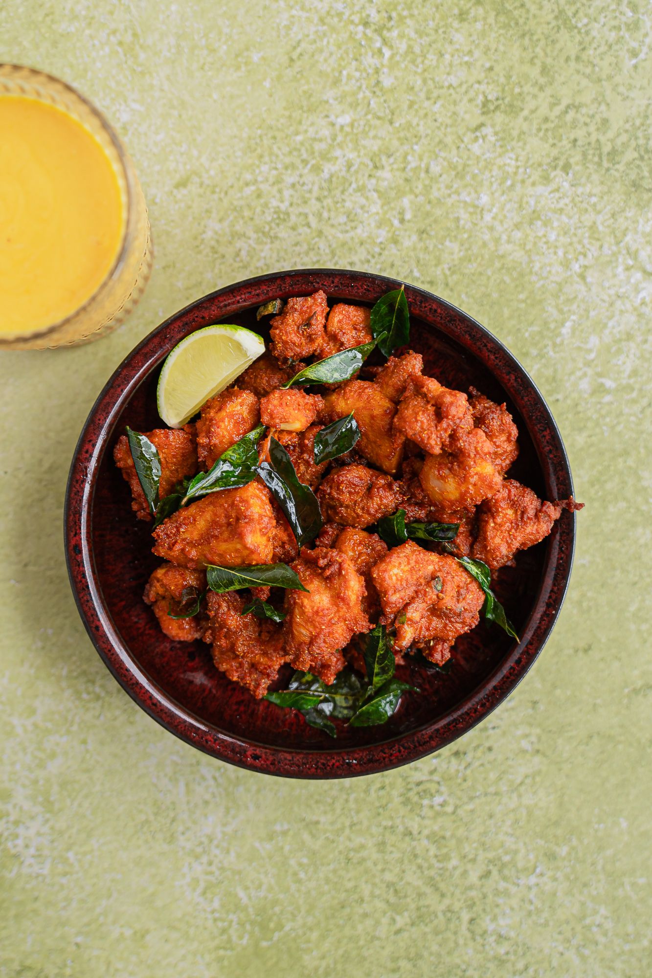 Indian food photography, popcorn chicken bowl