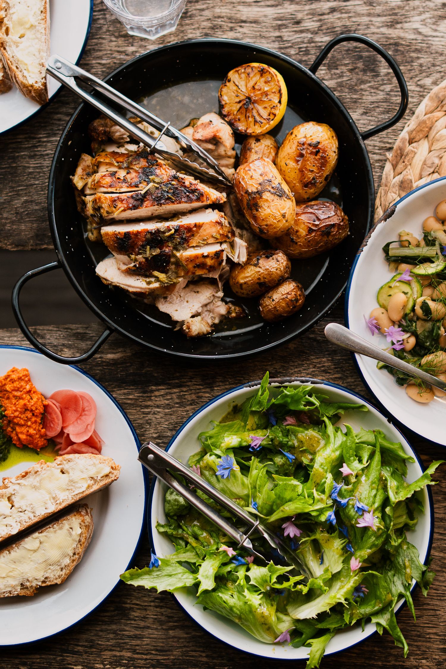 Food photography BBQ flatlay