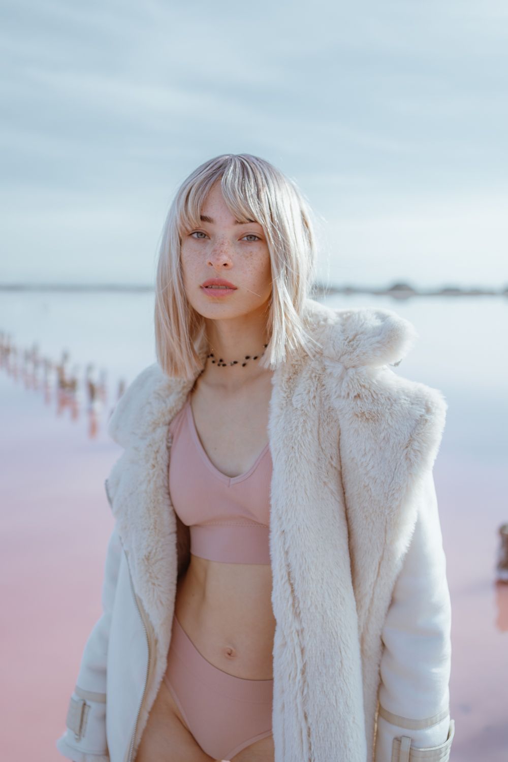 Portrait Photo at the Pink Lake