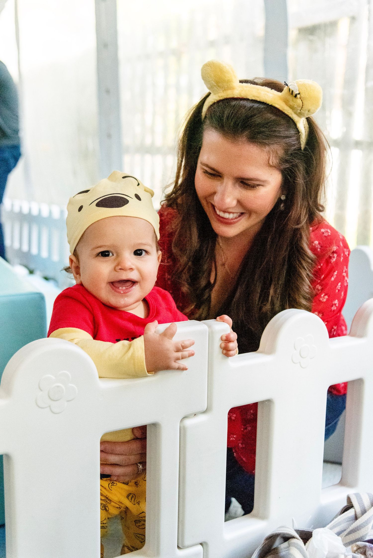 Mommy and son at his ONE Hundred Acre Wood Birthday Party.