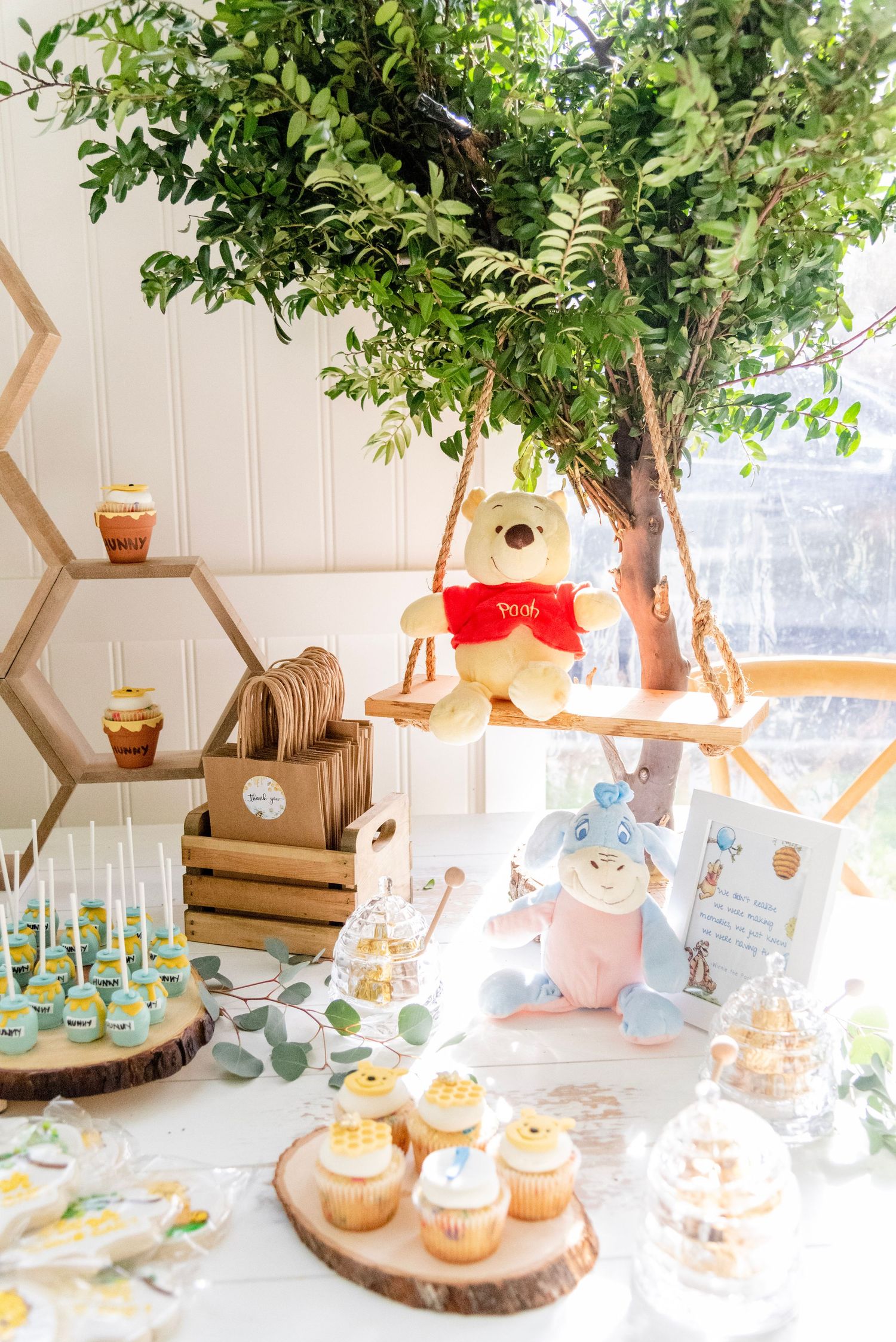 The dessert table from our ONE Hundred Acre Wood design.