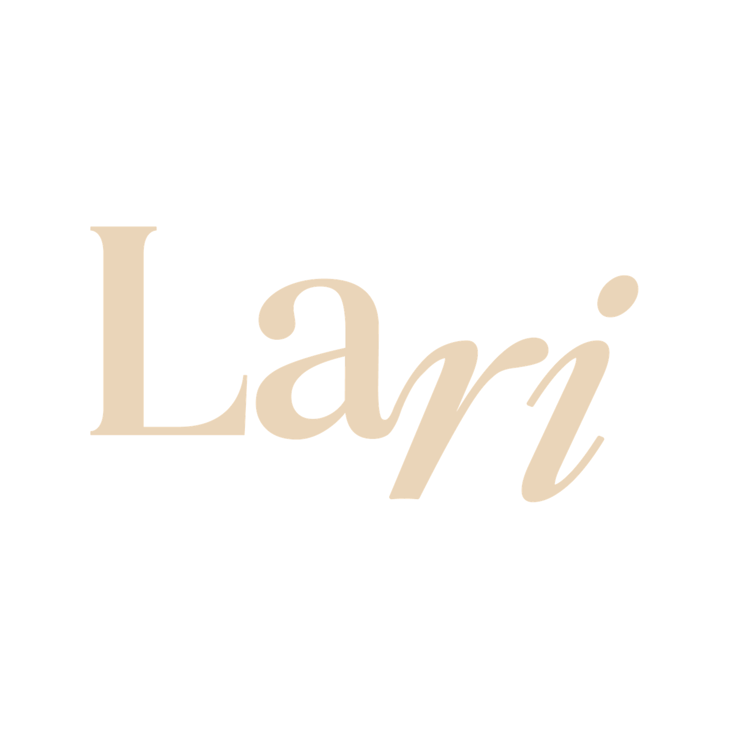 A vintage-style text design in beige and brown tones with a decorative layout against a light background.