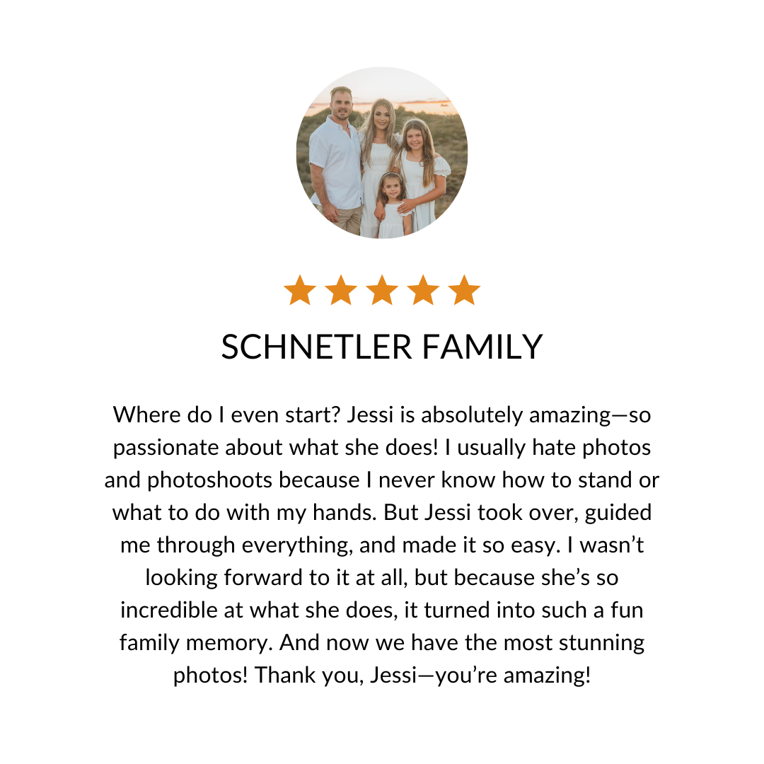 Screenshots of positive customer reviews displaying 5 star ratings and glowing testimonials for photography services.