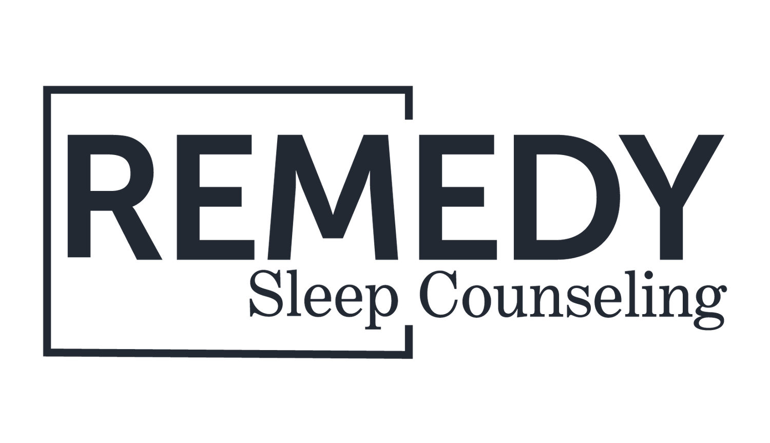A clean and modern medical office interior with blue accents and a sleep counseling sign on the wall.