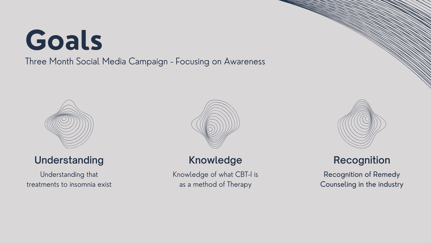 Professional social media marketing strategy document showing campaign goals and objectives.