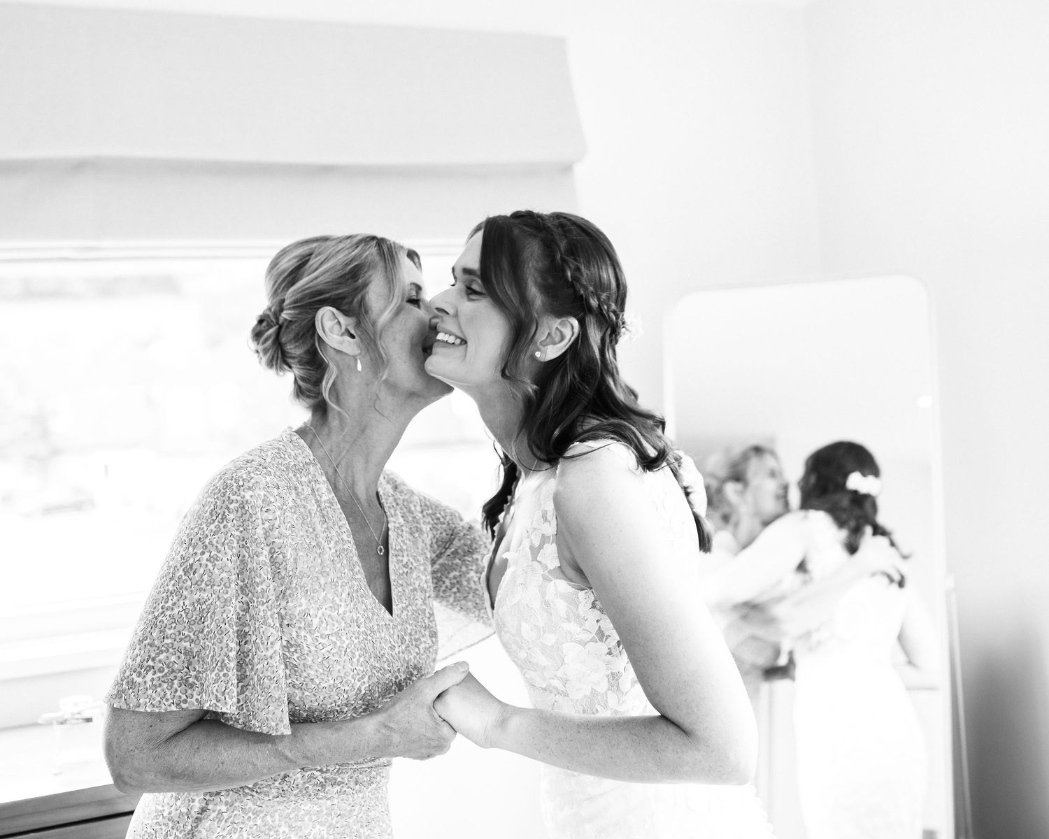 Emotional moment shared between mother & daughter.