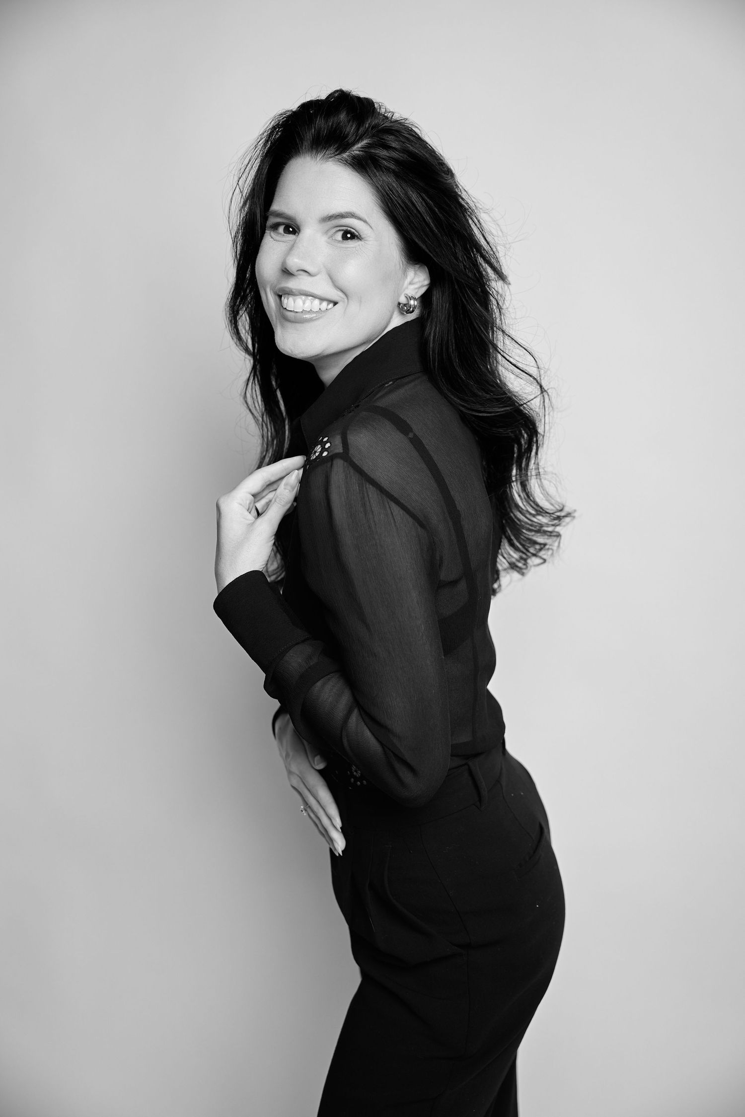 Black and white studio portrait | Atlanta actor headshots and branding | kylee wofford