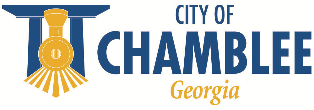 City of Chamblee, Georgia official logo with blue and yellow design elements.