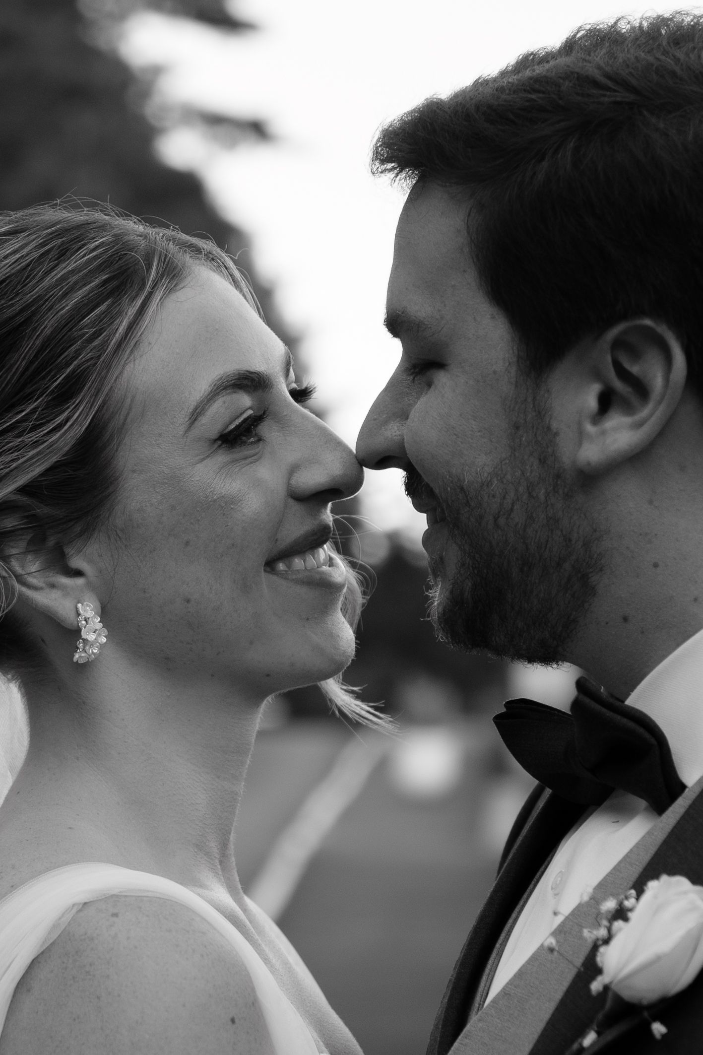 Timeless editorial portrait of the bride and groom for luxury destination weddings.