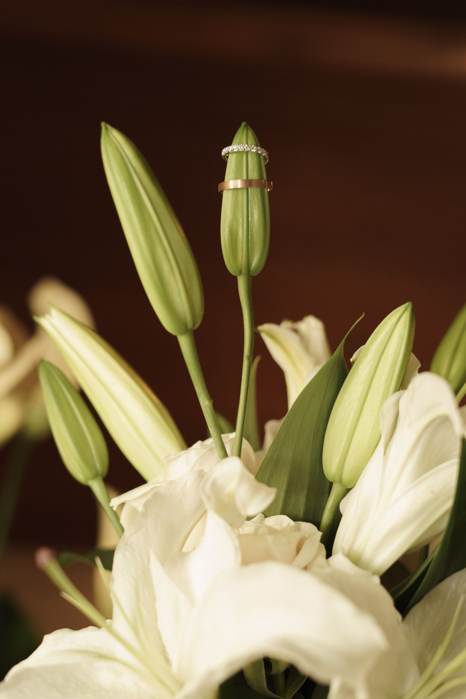Romantic bouquet detail with soft, natural colors and editorial flair.