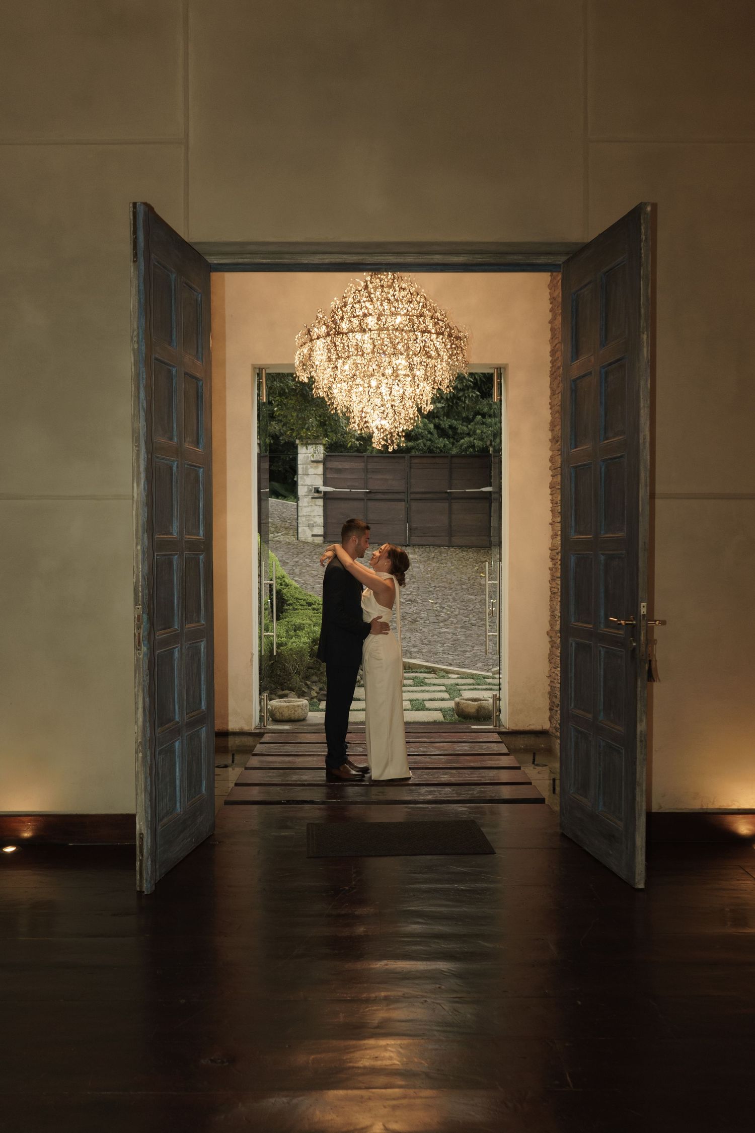 Modern editorial wedding photography with a fashion-forward couple.