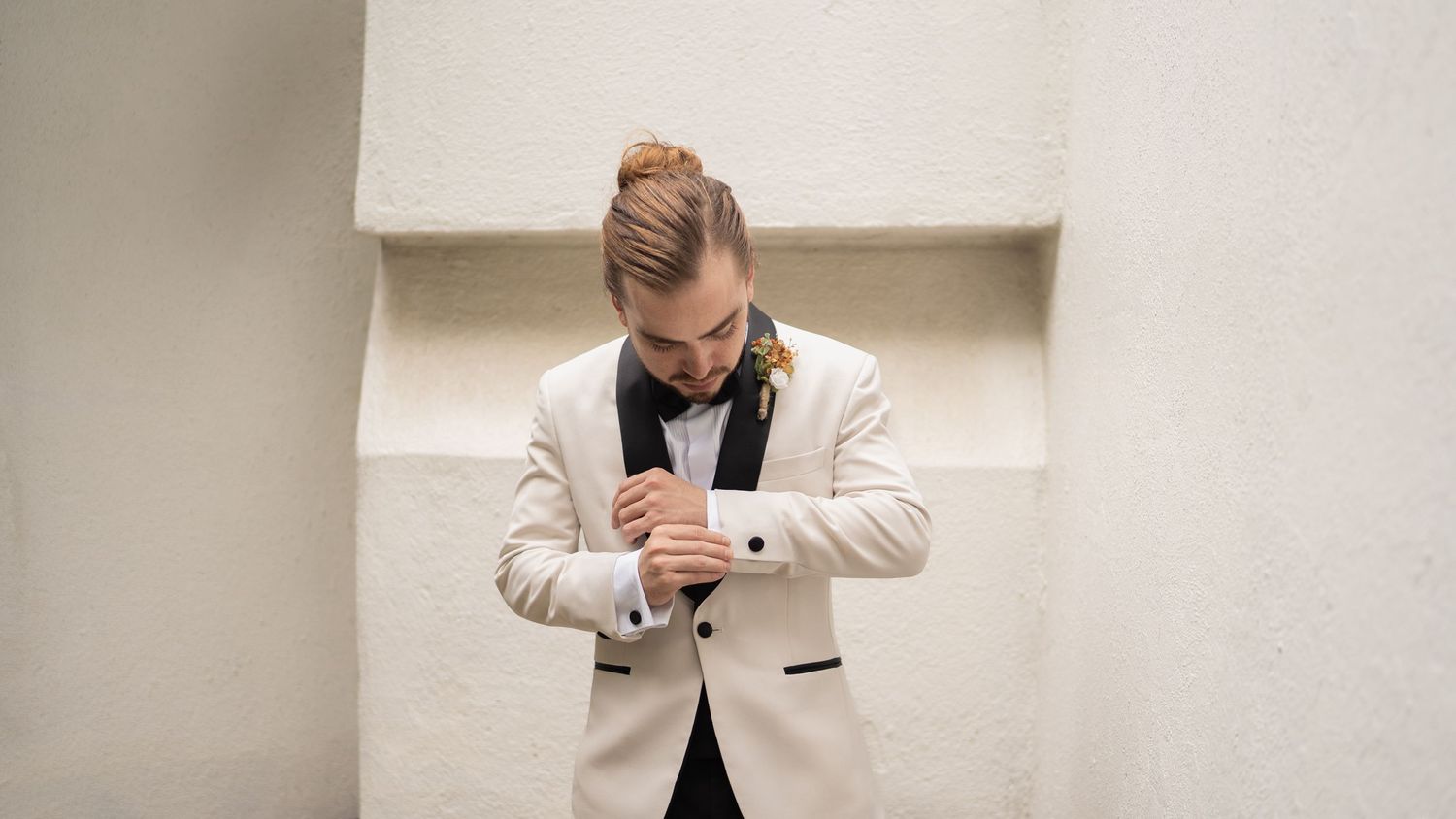 Modern editorial wedding photography with a fashion-forward couple.