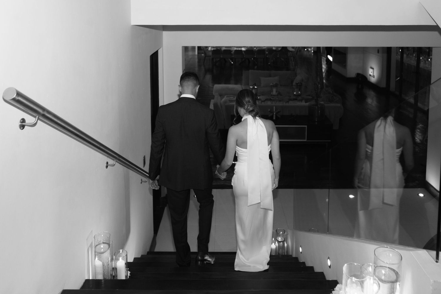 Modern editorial wedding photography with a fashion-forward couple.