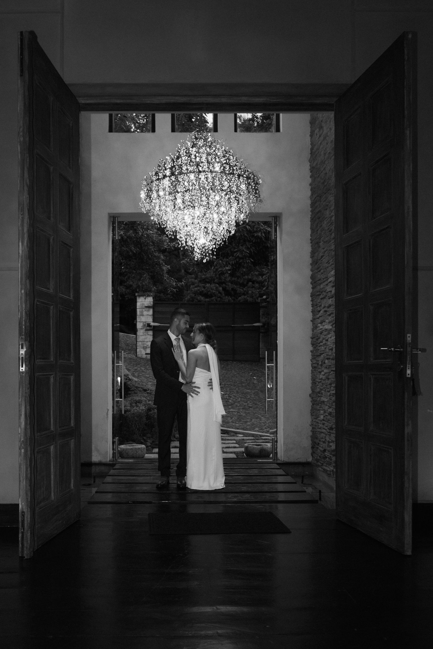 Modern editorial wedding photography with a fashion-forward couple.