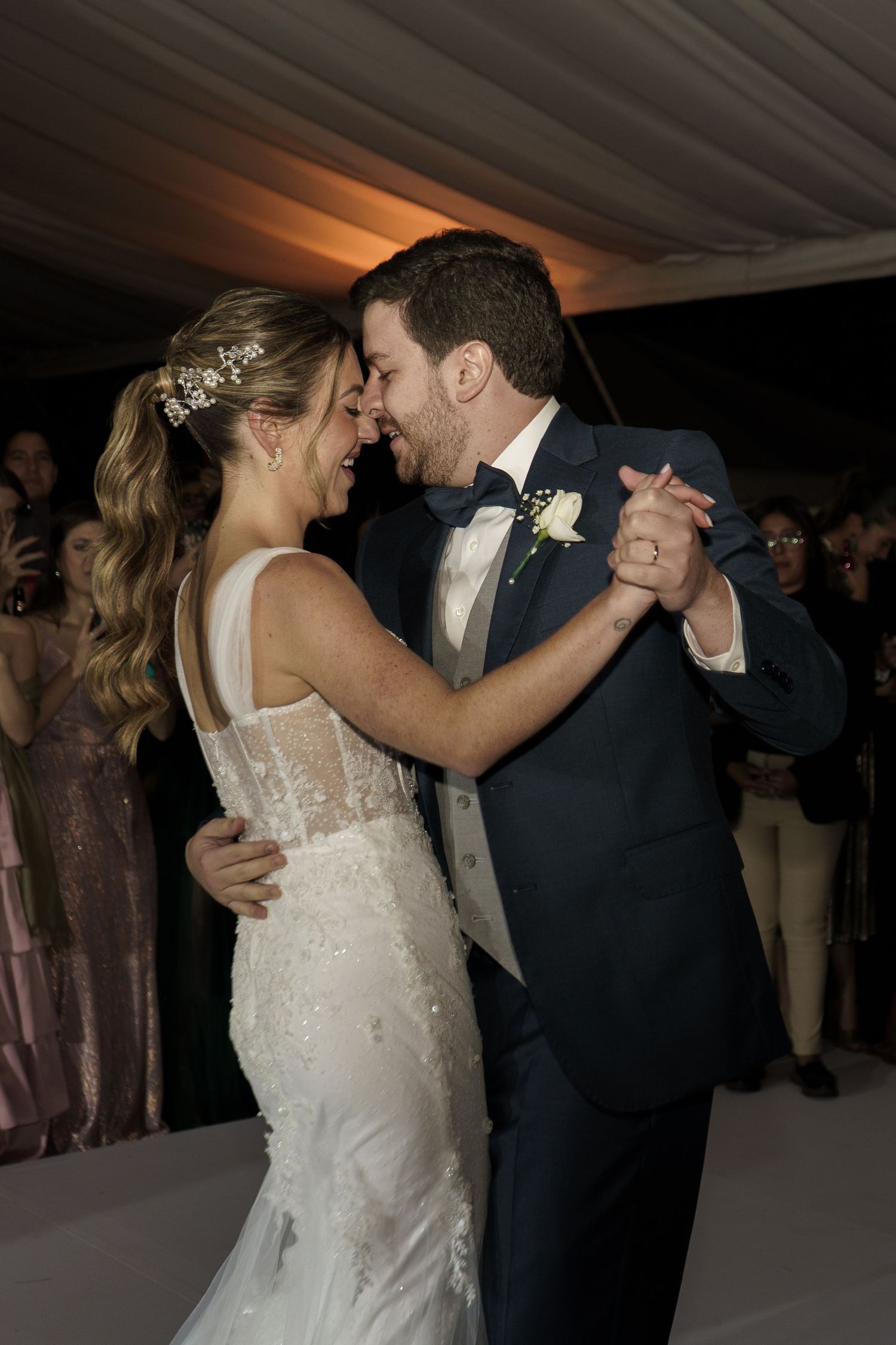 Candid destination wedding portrait filled with emotion and authenticity.