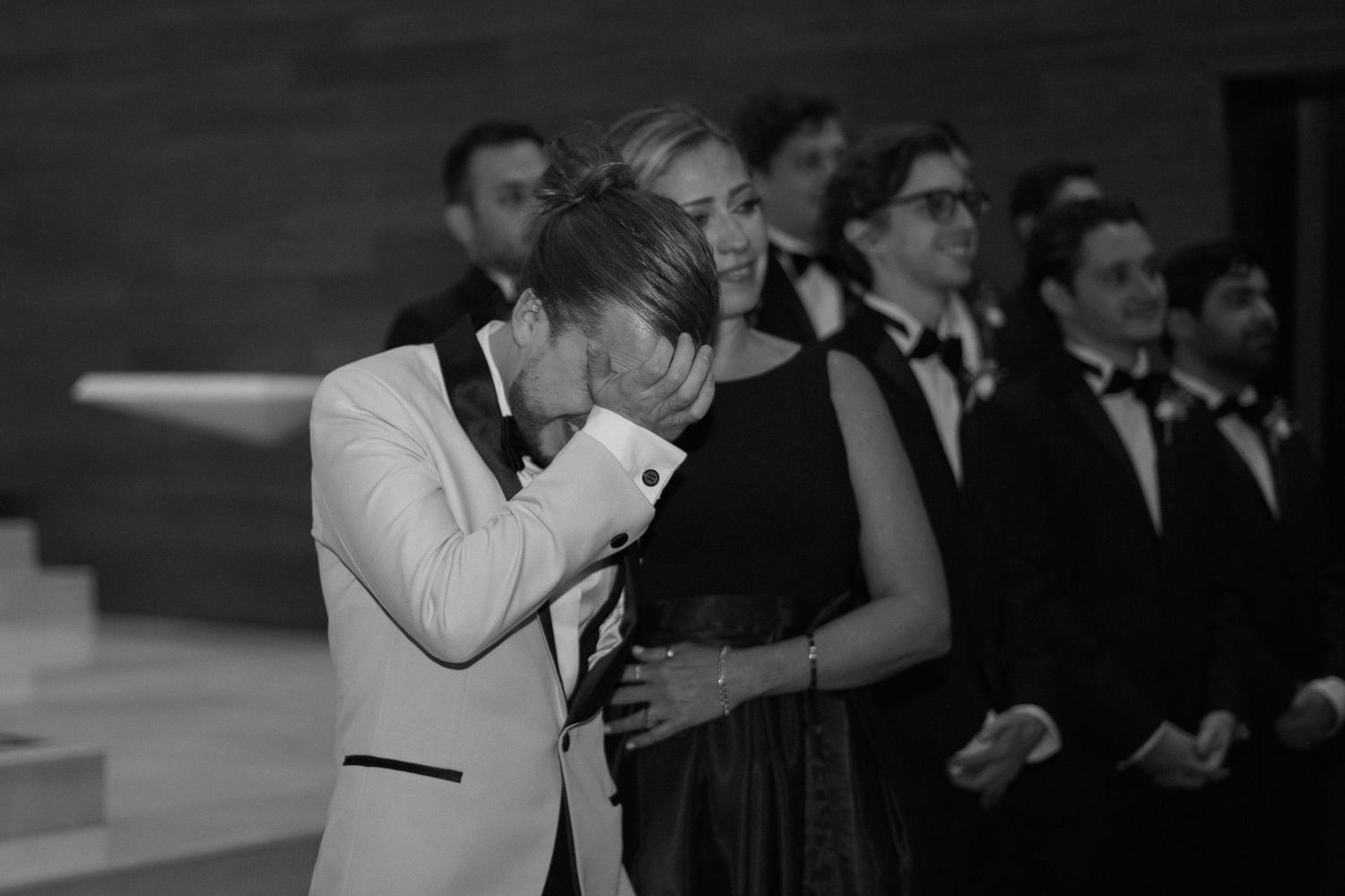 Emotional ceremony moment captured with a documentary wedding photography style.