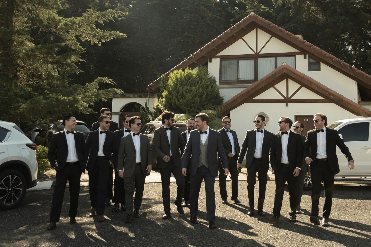 Modern editorial wedding photography with a fashion-forward couple.