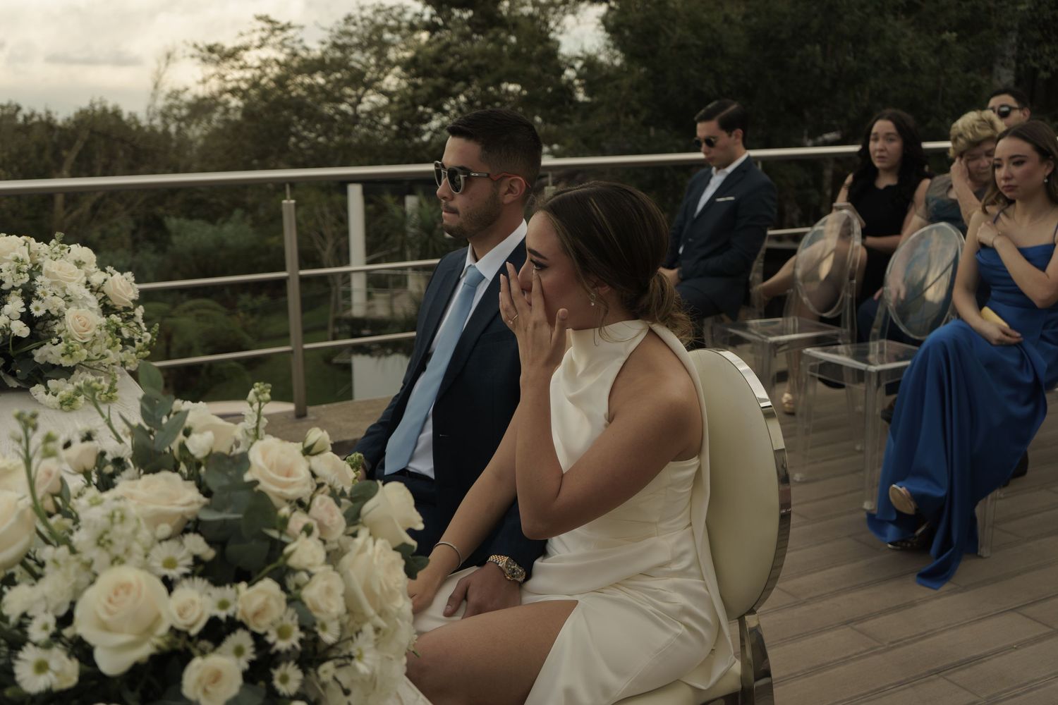 Emotional ceremony moment captured with a documentary wedding photography style.