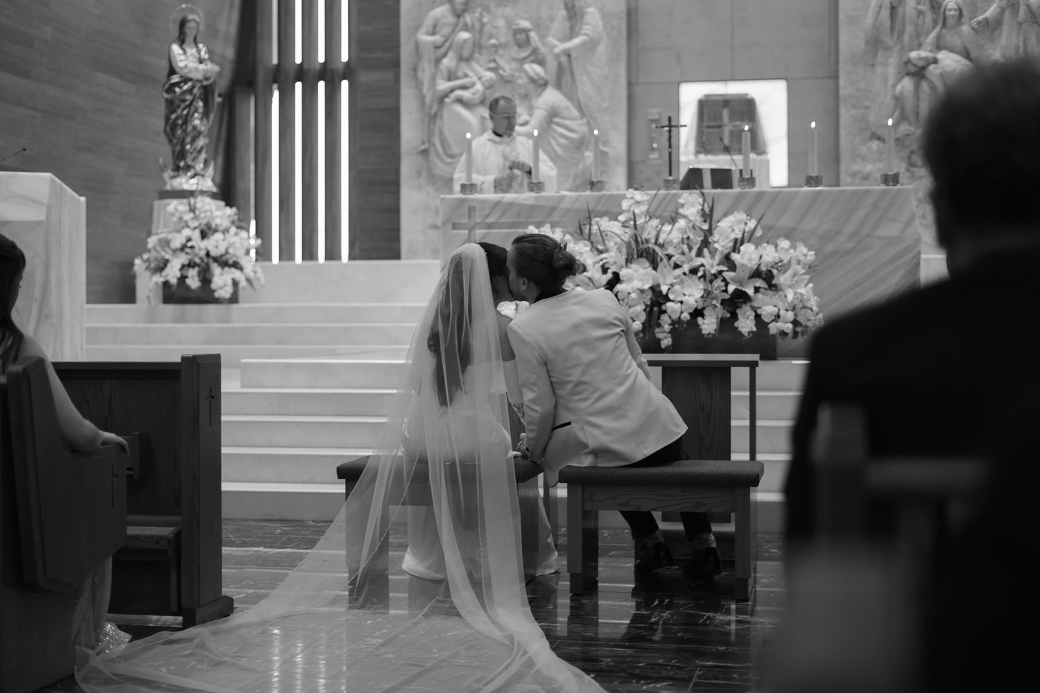 Emotional ceremony moment captured with a documentary wedding photography style.