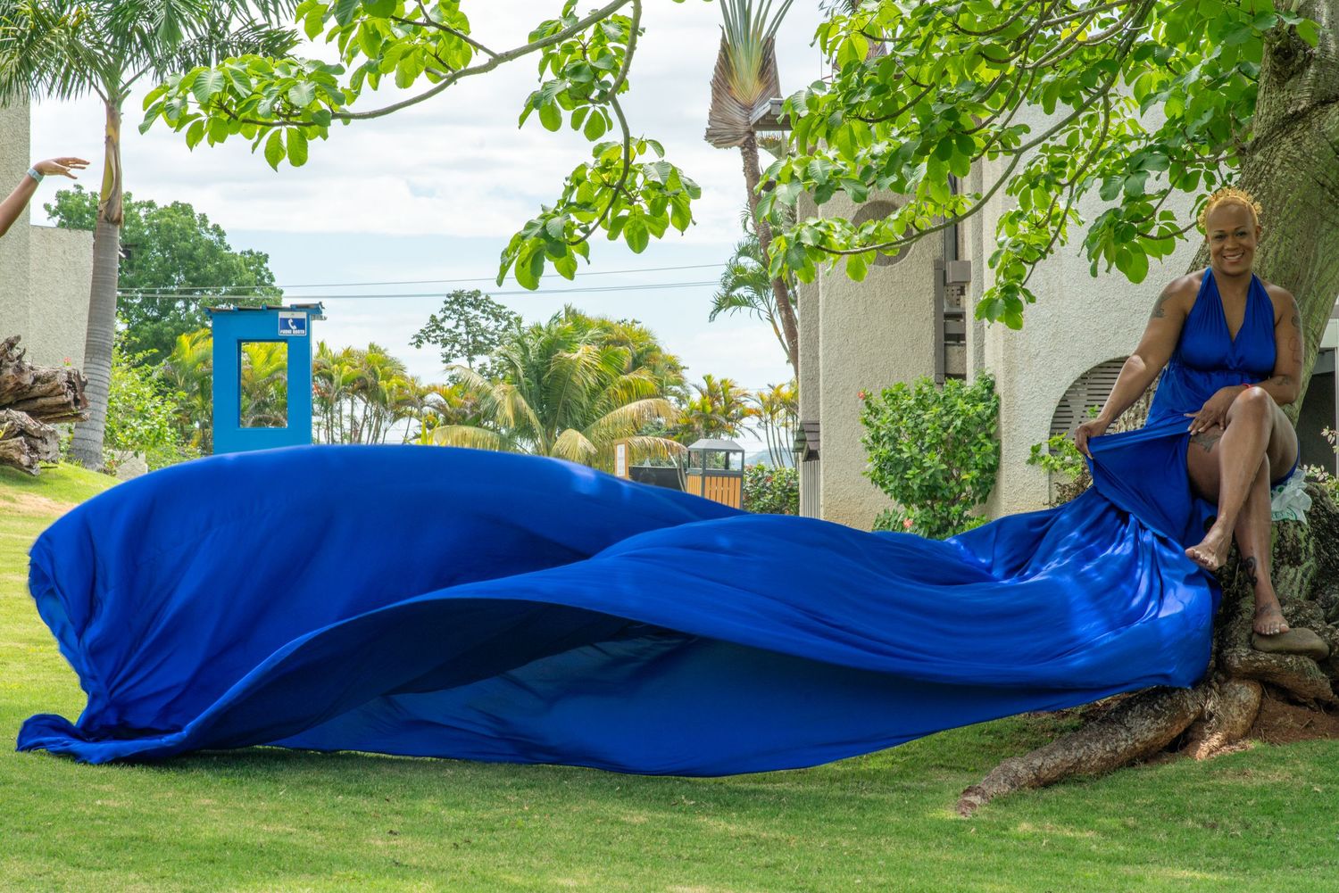 Flying dress photoshoot by Lesanie Images at Hedonism II Jamaica
