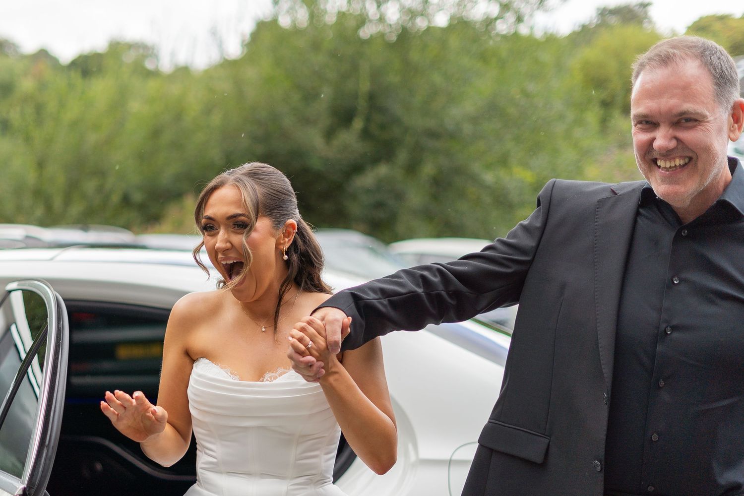 Bride arriving at The Venue Halifax